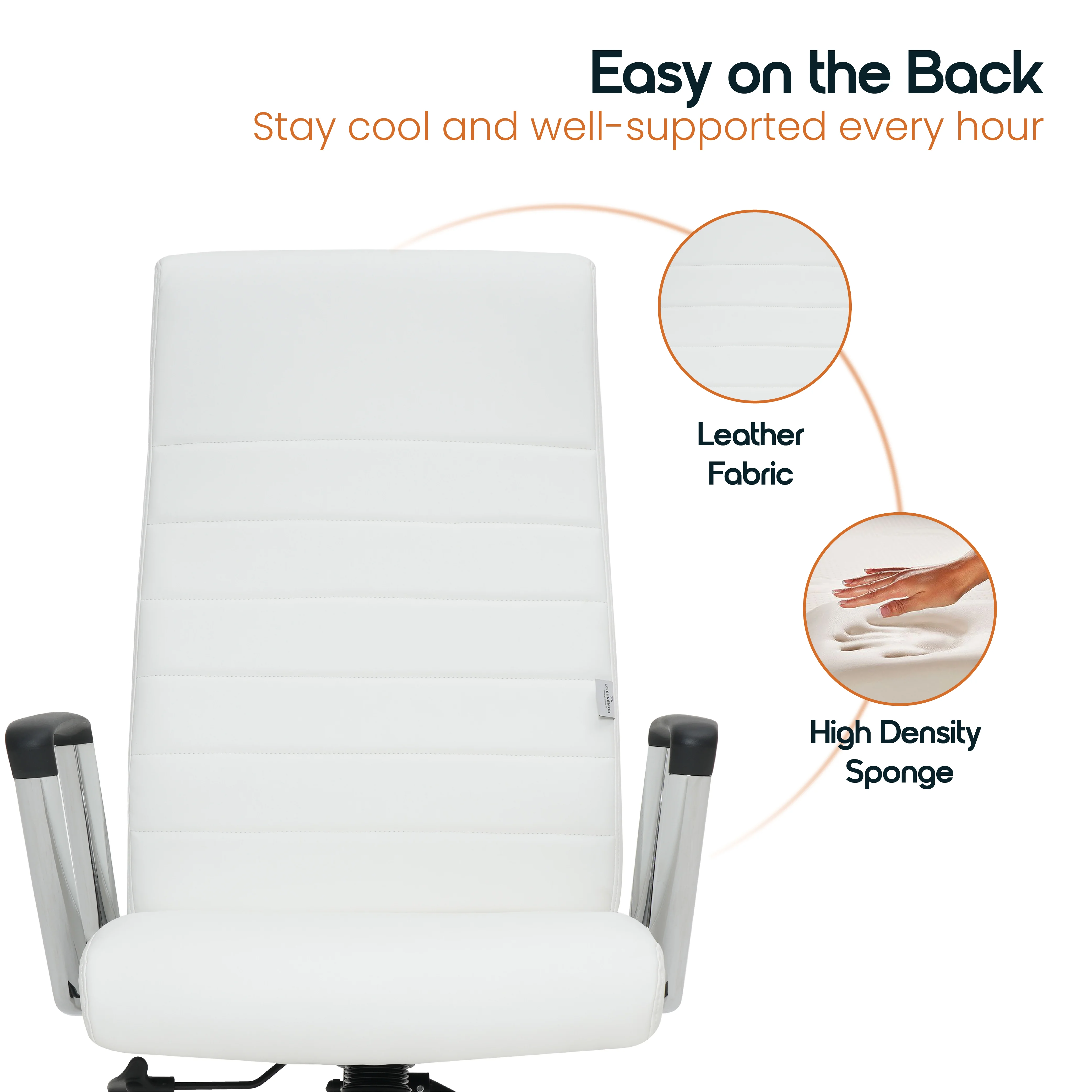 Hilton Modern High-Back Leather Office Chair