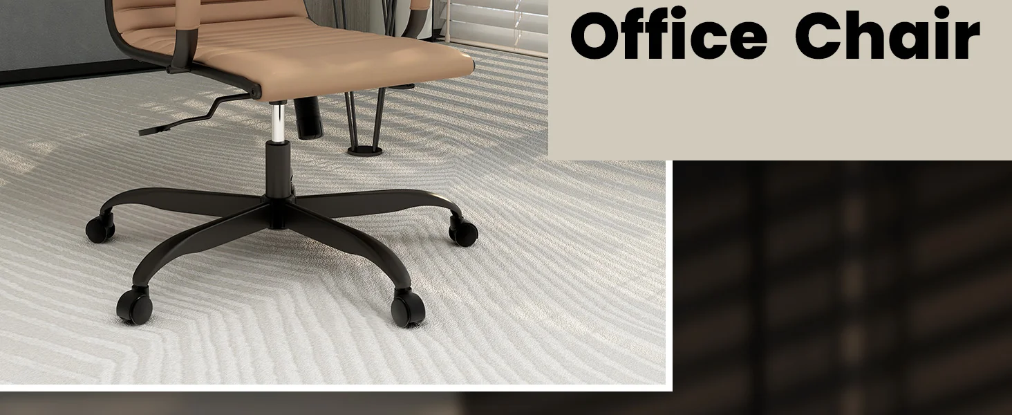 Harris Leather Home Office Chair in Light Brown With Black Frame