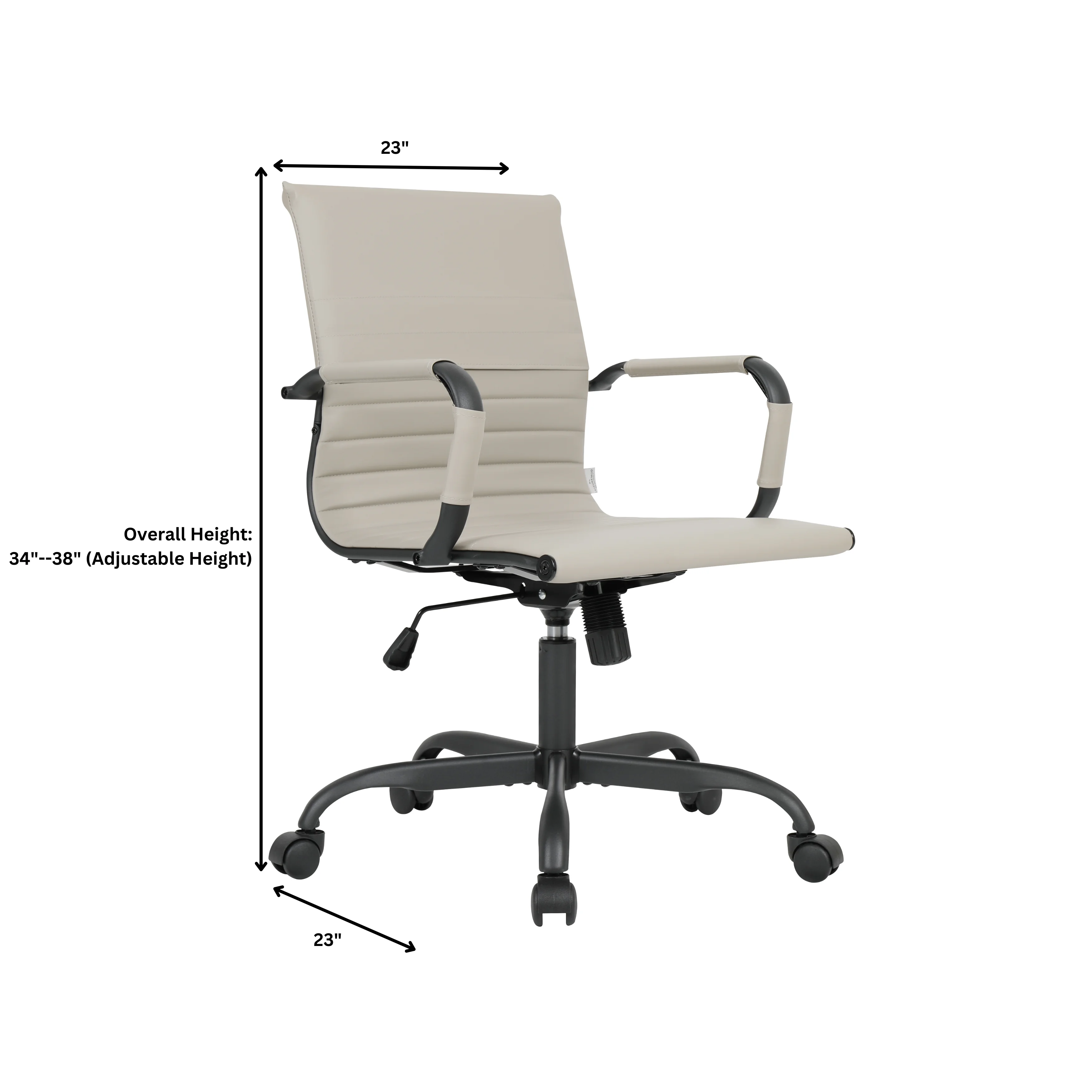 Harris Leather Home Office Chair in Tan With Black Frame