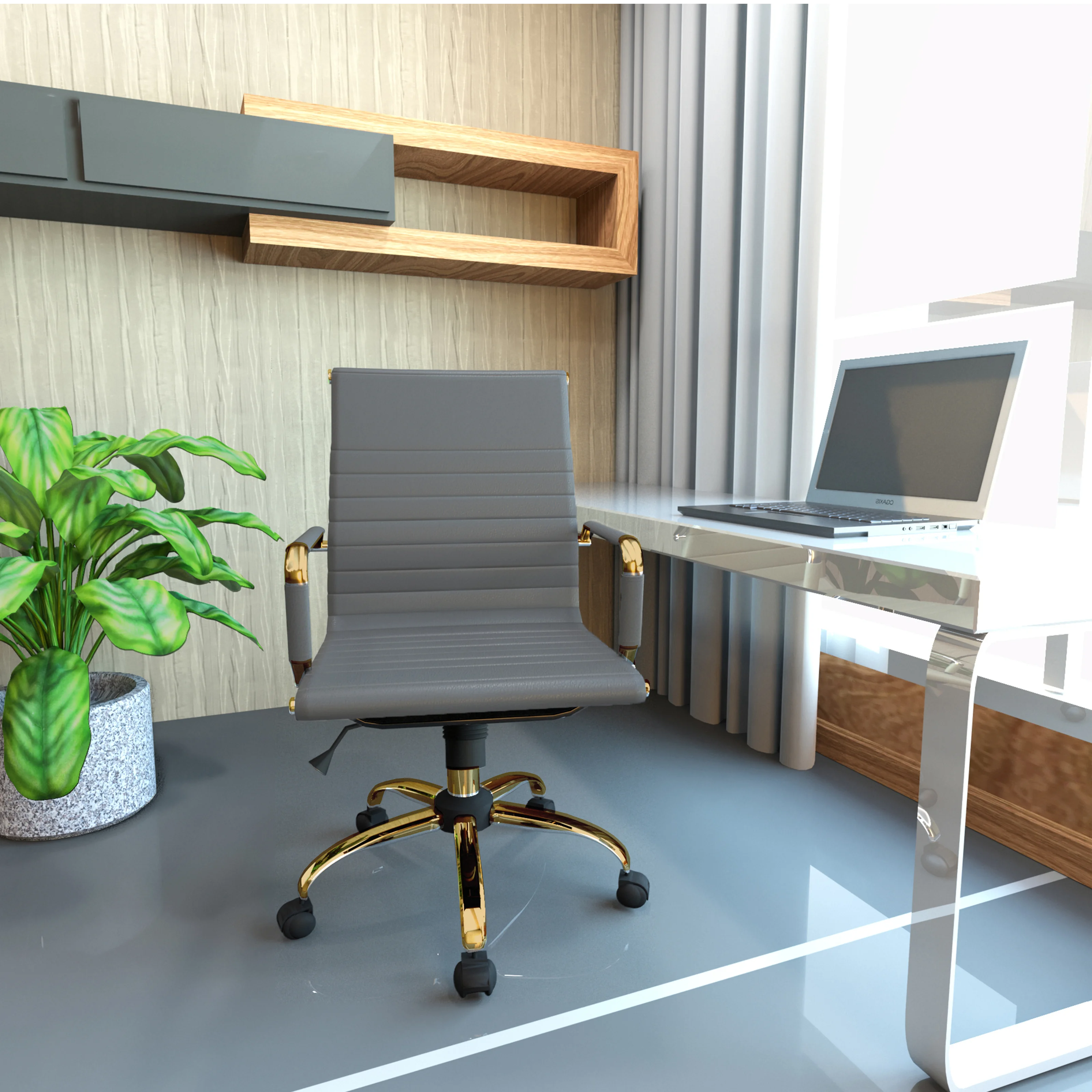 Harris Office Chair With Gold Frame