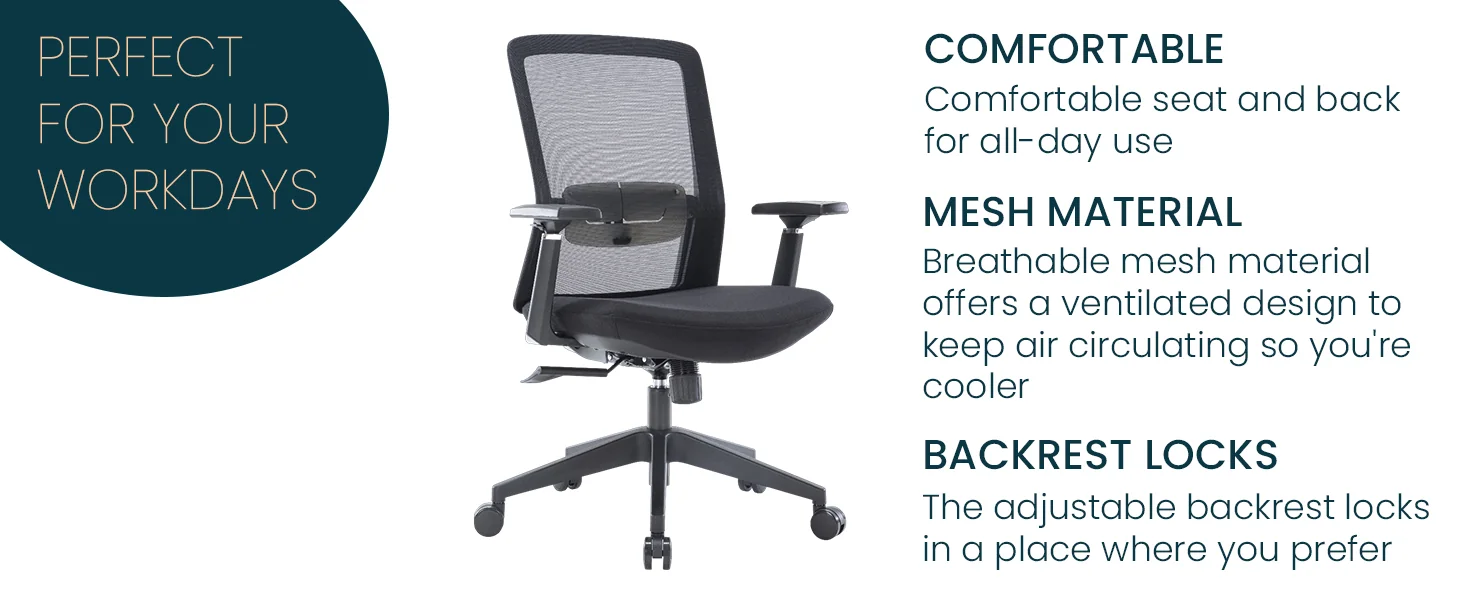 Ingram Modern  Office Task Chair with adjustable armrests