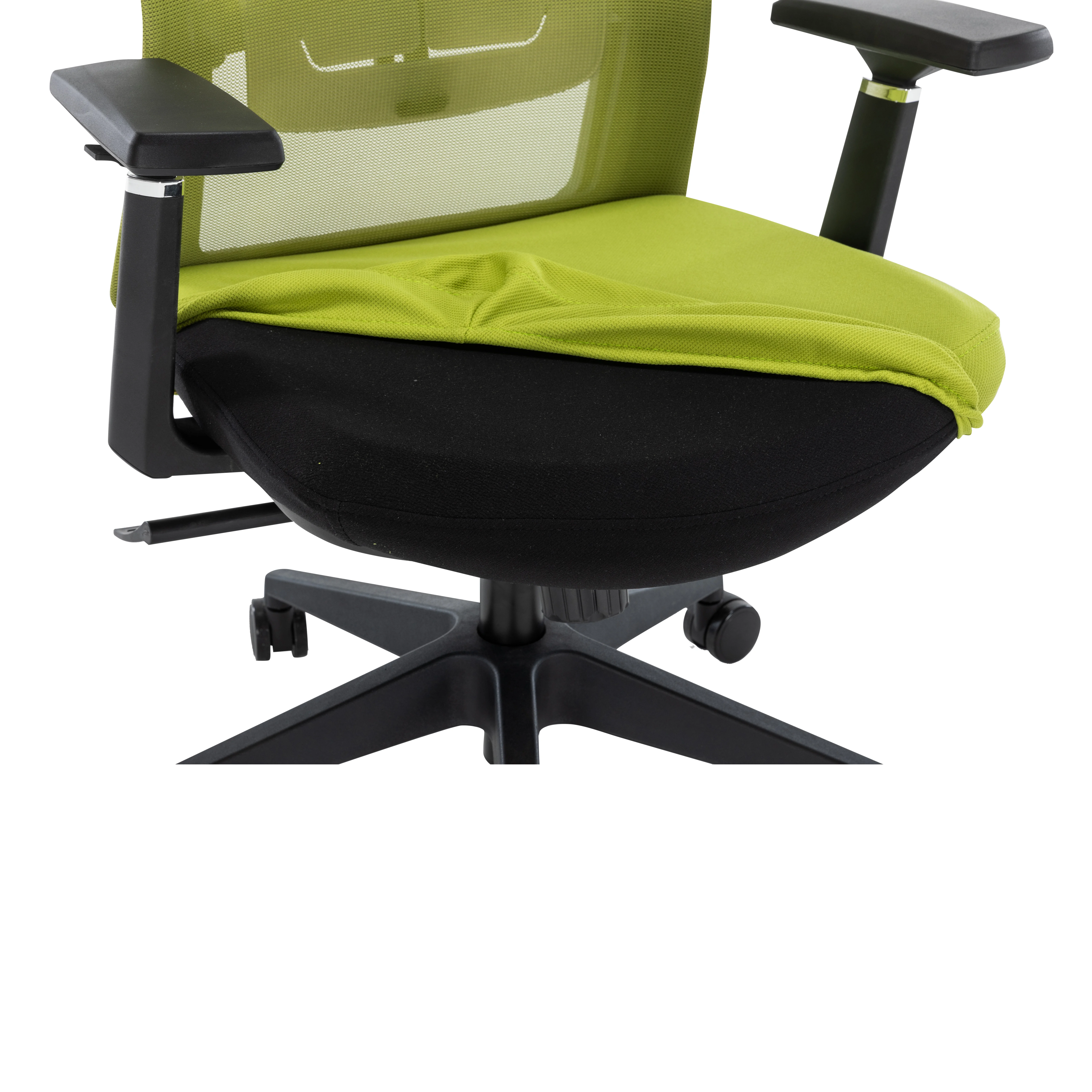 Ingram Office Chair with Seat Cover, Green/Green