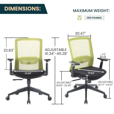 Ingram Modern  Office Task Chair with adjustable armrests