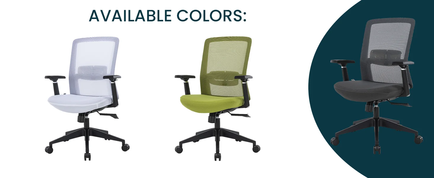 Ingram Office Chair with Seat Cover, Grey/Grey