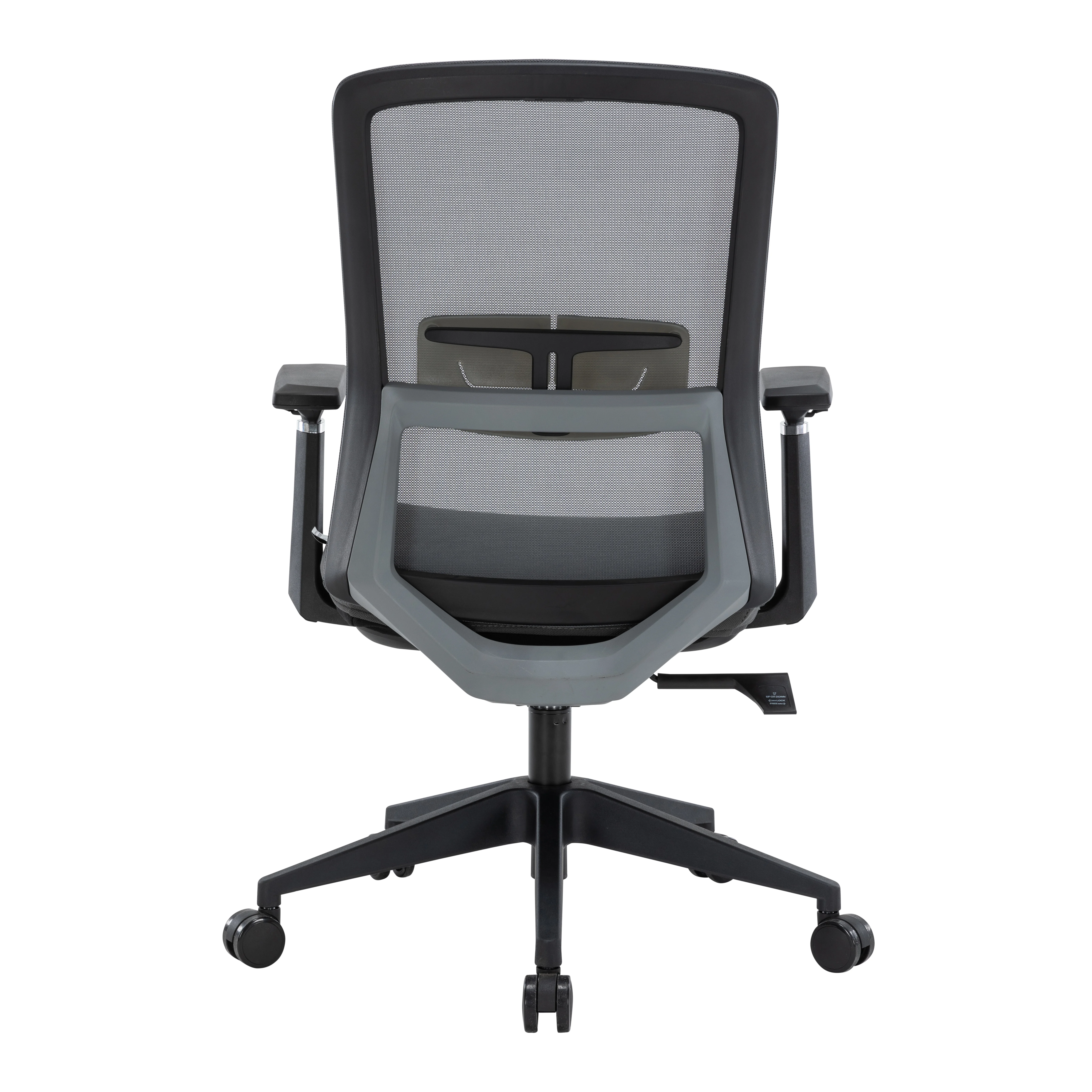 Ingram Office Chair with Seat Cover, Grey/Grey