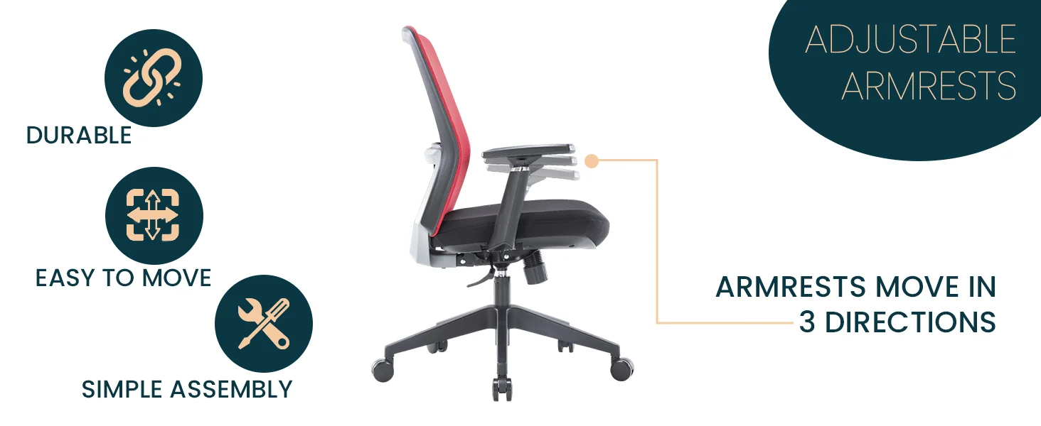 Ingram Modern  Office Task Chair with adjustable armrests