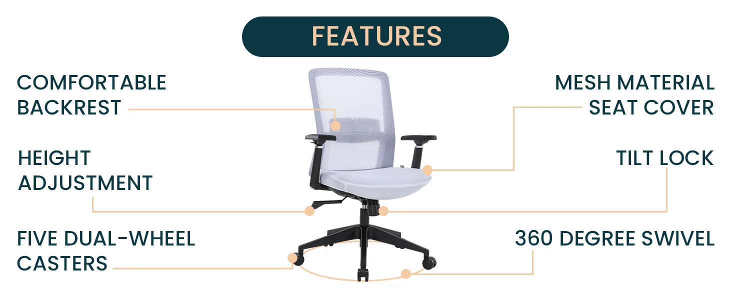 Ingram Office Chair with Seat Cover, White/White