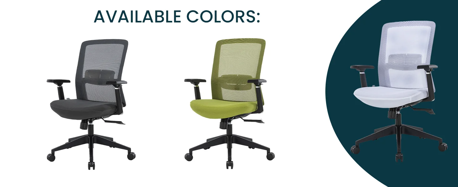 Ingram Office Chair with Seat Cover, White/White