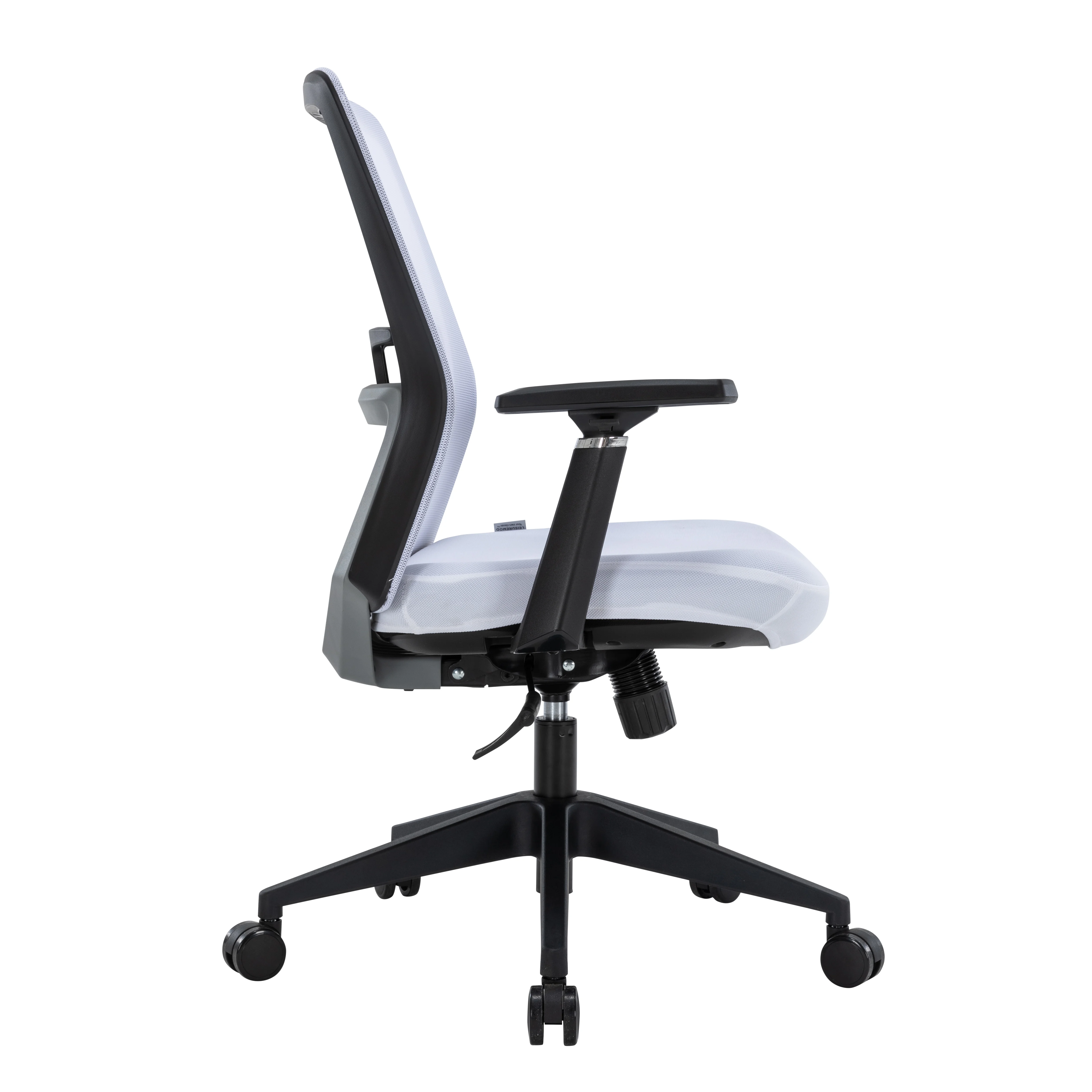 Ingram Office Chair with Seat Cover, White/White