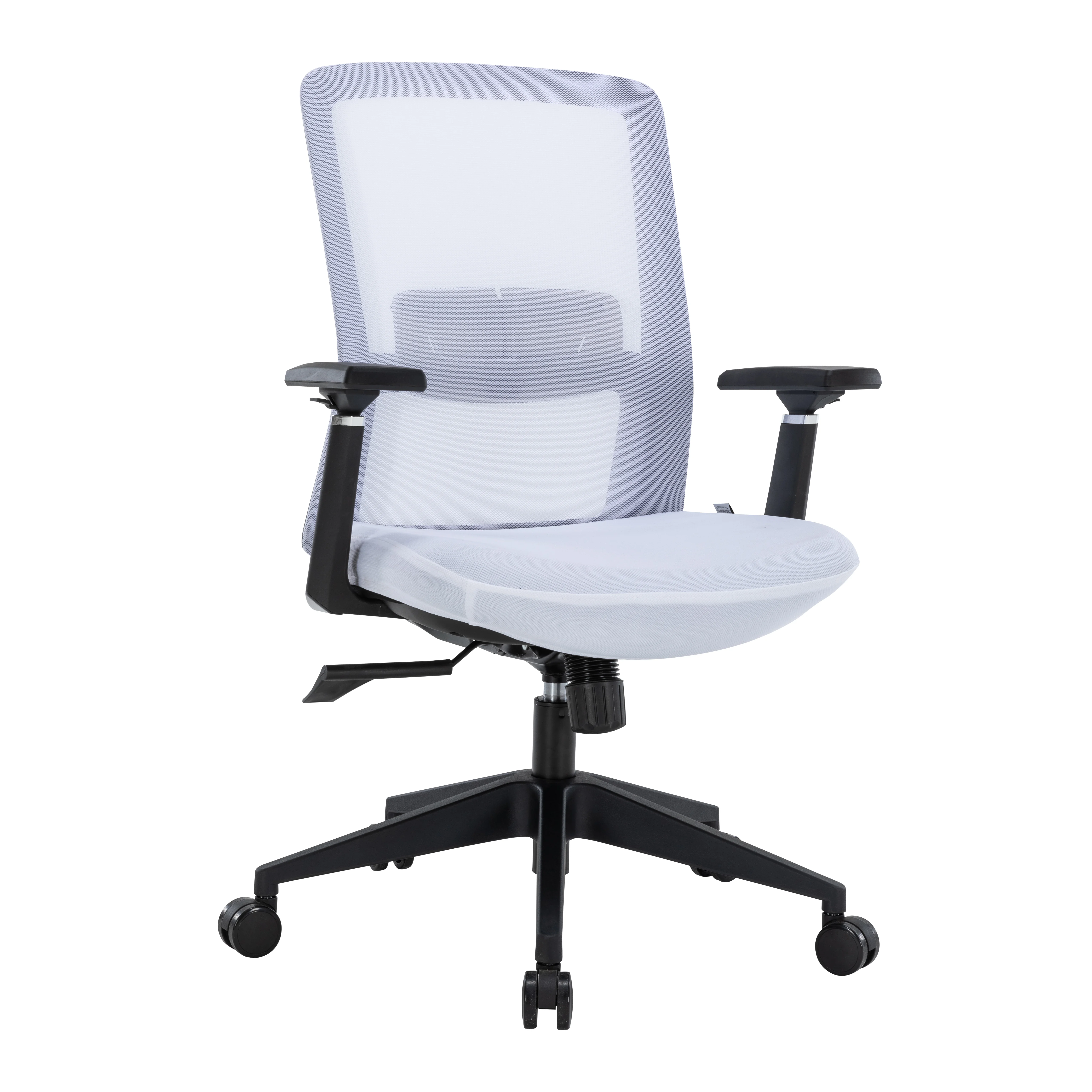 Ingram Office Chair with Seat Cover, White/White