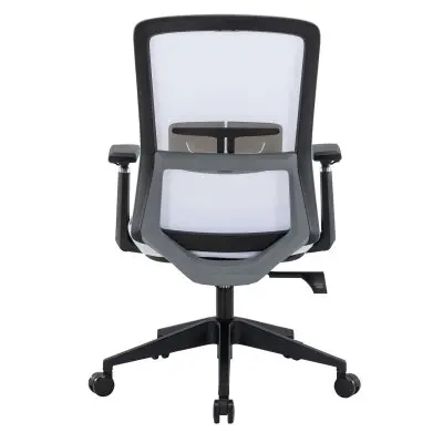 Ingram Office Chair with Seat Cover, White/White