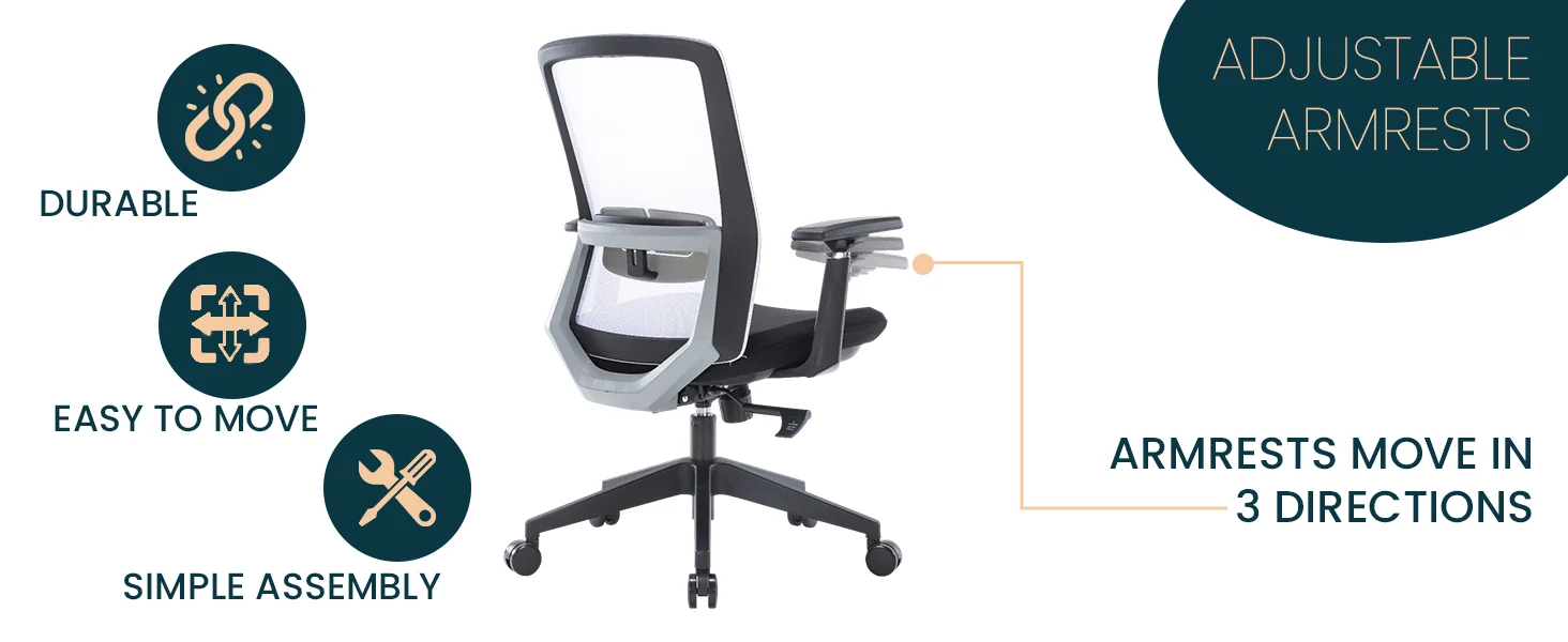Ingram Modern  Office Task Chair with adjustable armrests