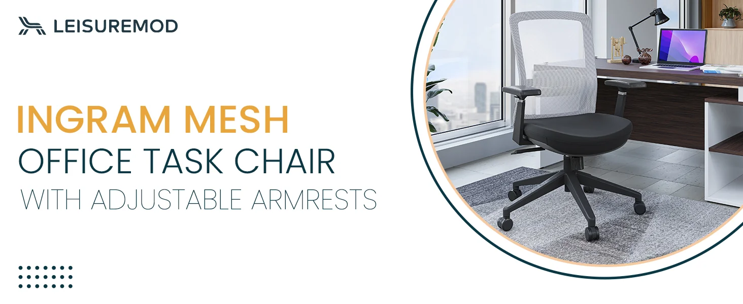 Ingram Modern  Office Task Chair with adjustable armrests