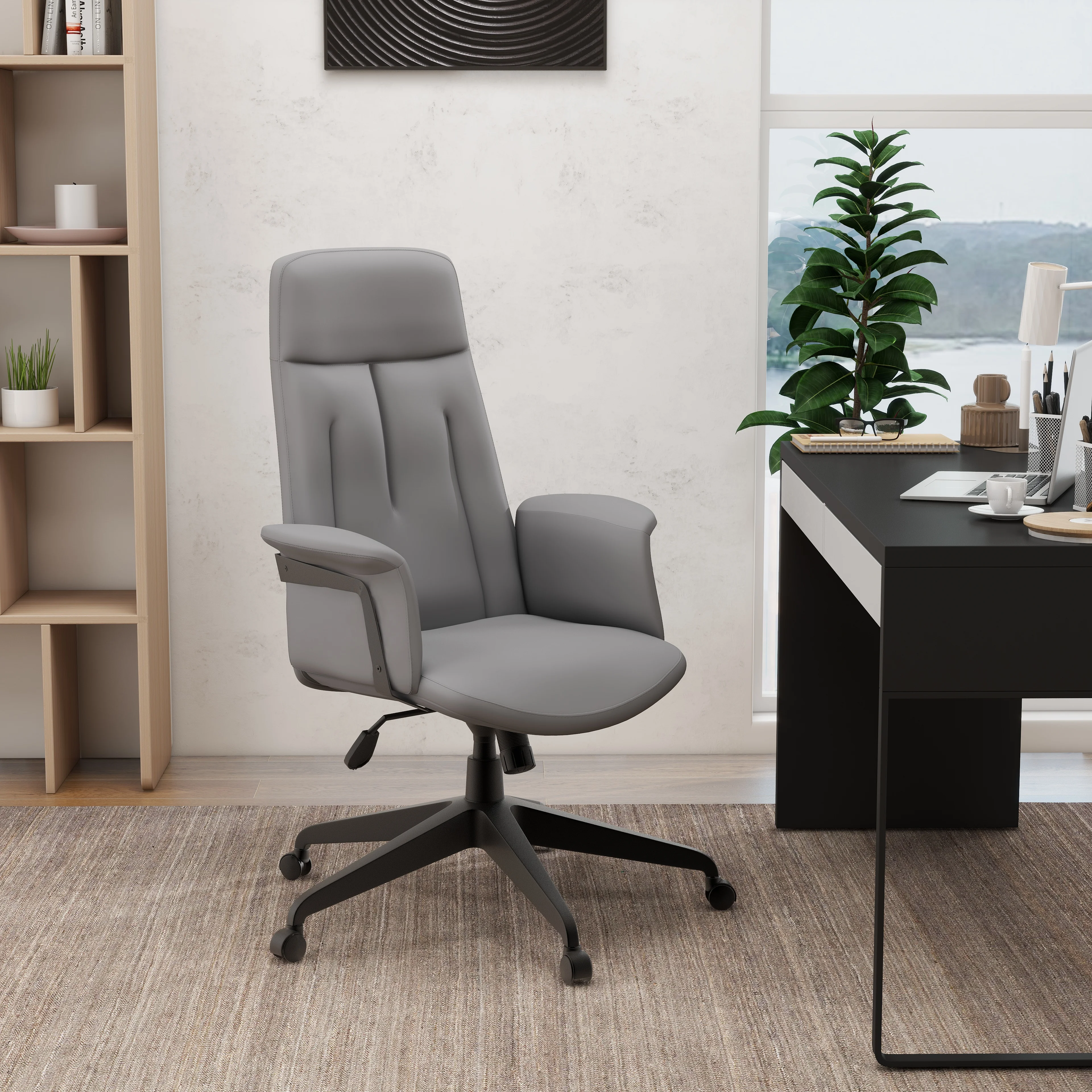 Inifini Collection Modern Office Chair In Grey