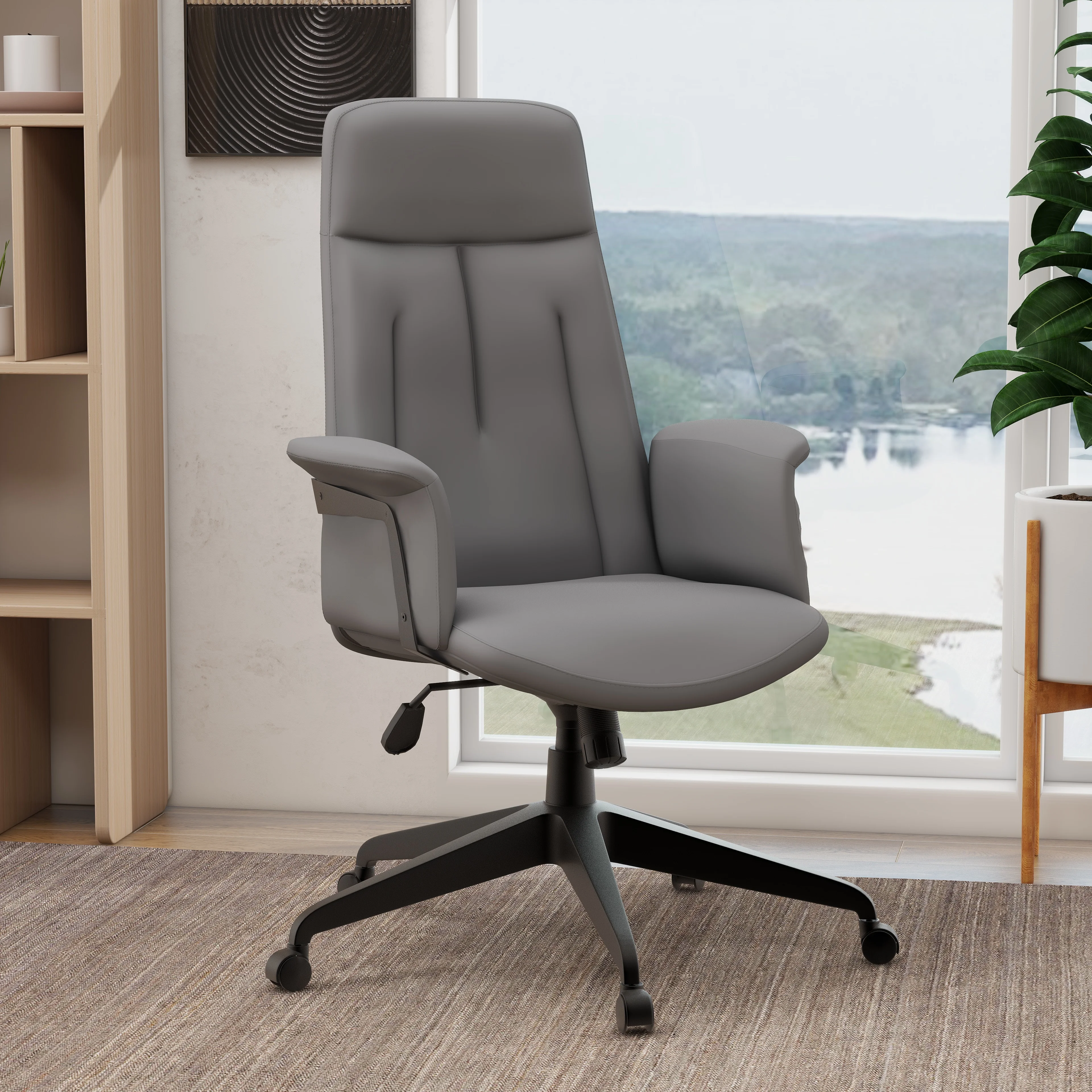 Inifini Collection Modern Office Chair In Grey