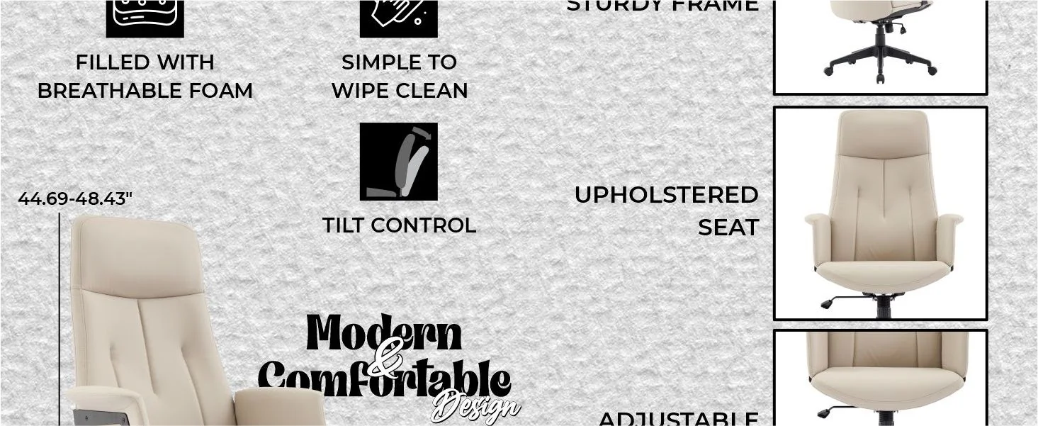 Inifini Collection Modern Office Chair In Tan