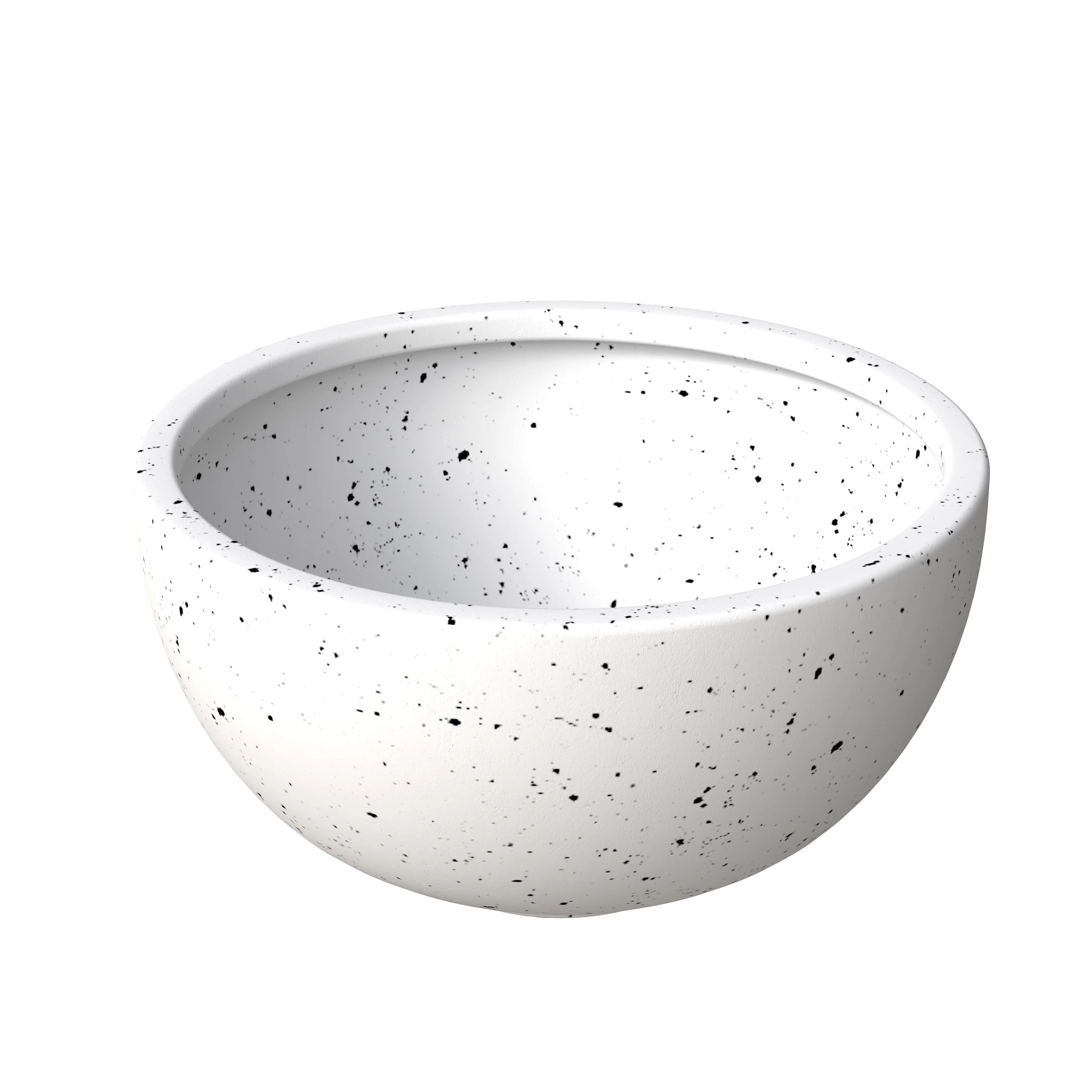 Iris Fiberstone Planter in White 7 Dia