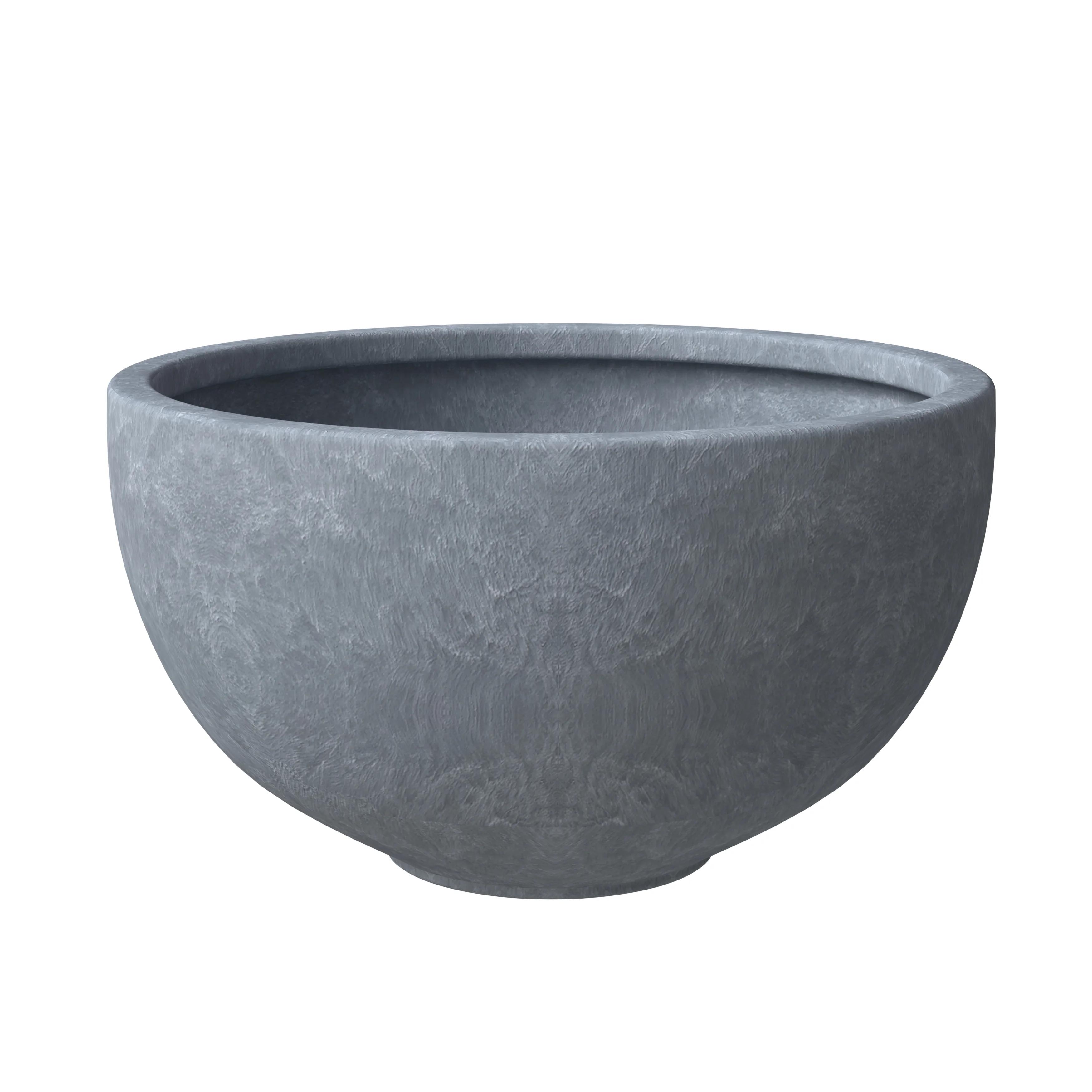 Iris Fiberstone Planter in Grey 9 Dia