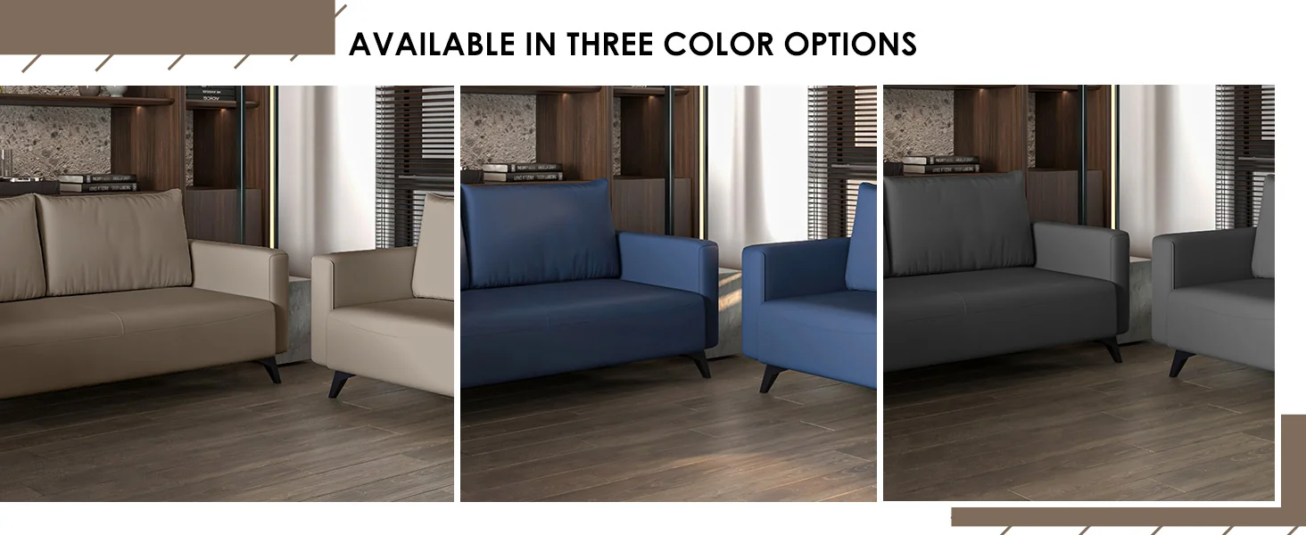 Inno Collection Sofa Set, 2 Single Seaters, and 3 seater In Dark Blue