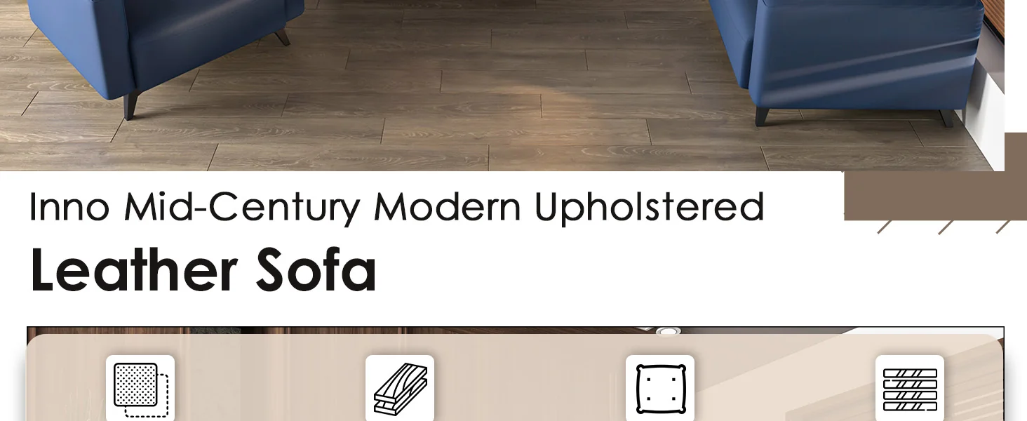 Inno Collection Sofa Set, 2 Single Seaters, and 3 seater In Dark Blue