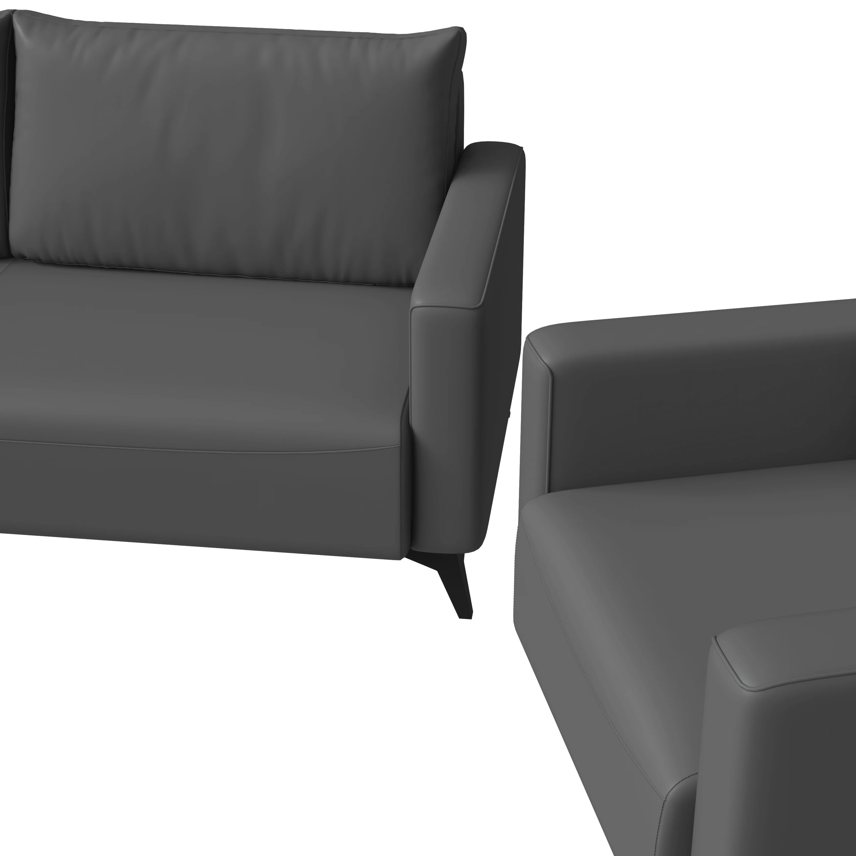 Inno Collection Sofa Set, 2 Single Seaters, and 3 seater In Grey