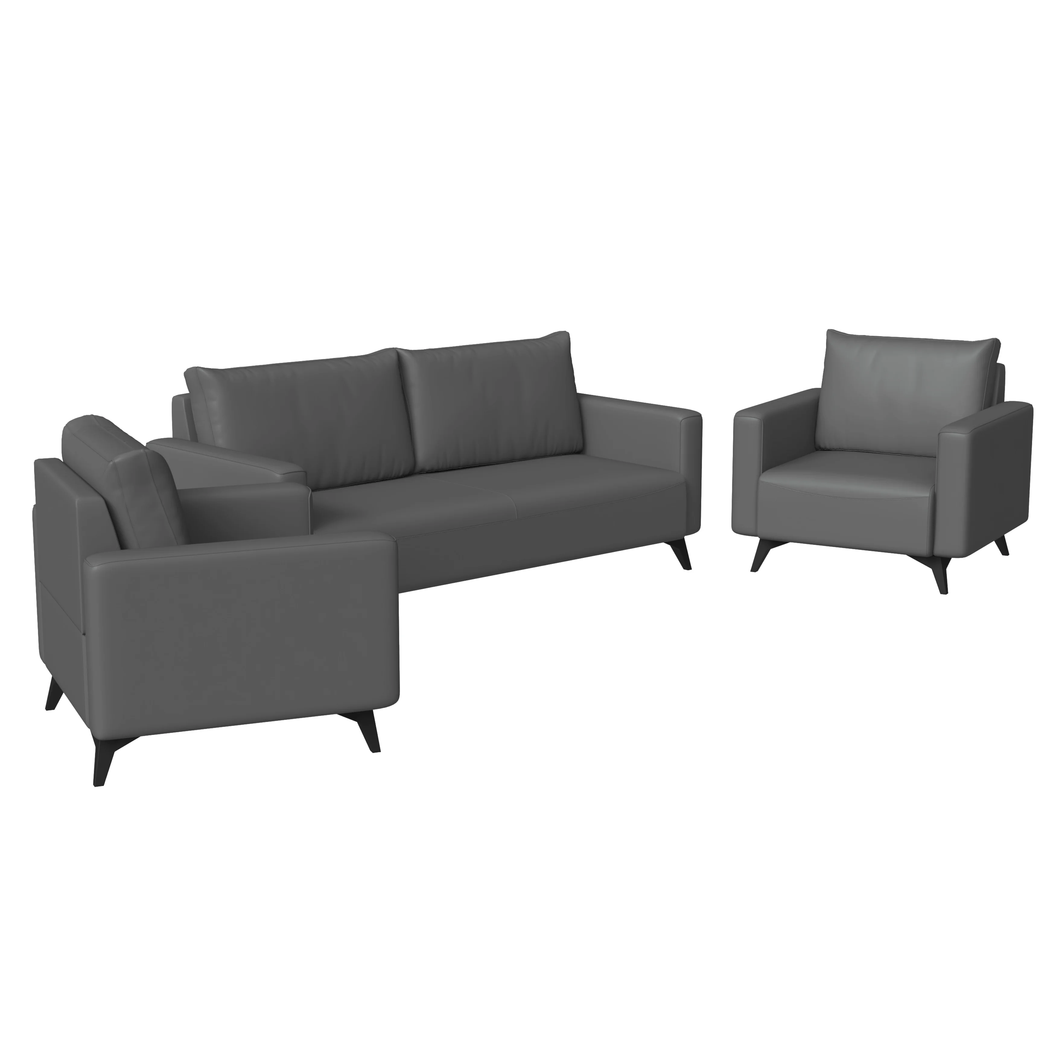 Inno Collection Sofa Set, 2 Single Seaters, and 3 seater In Grey