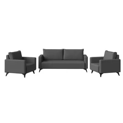 Inno Collection Sofa Set, 2 Single Seaters, and 3 seater In Grey