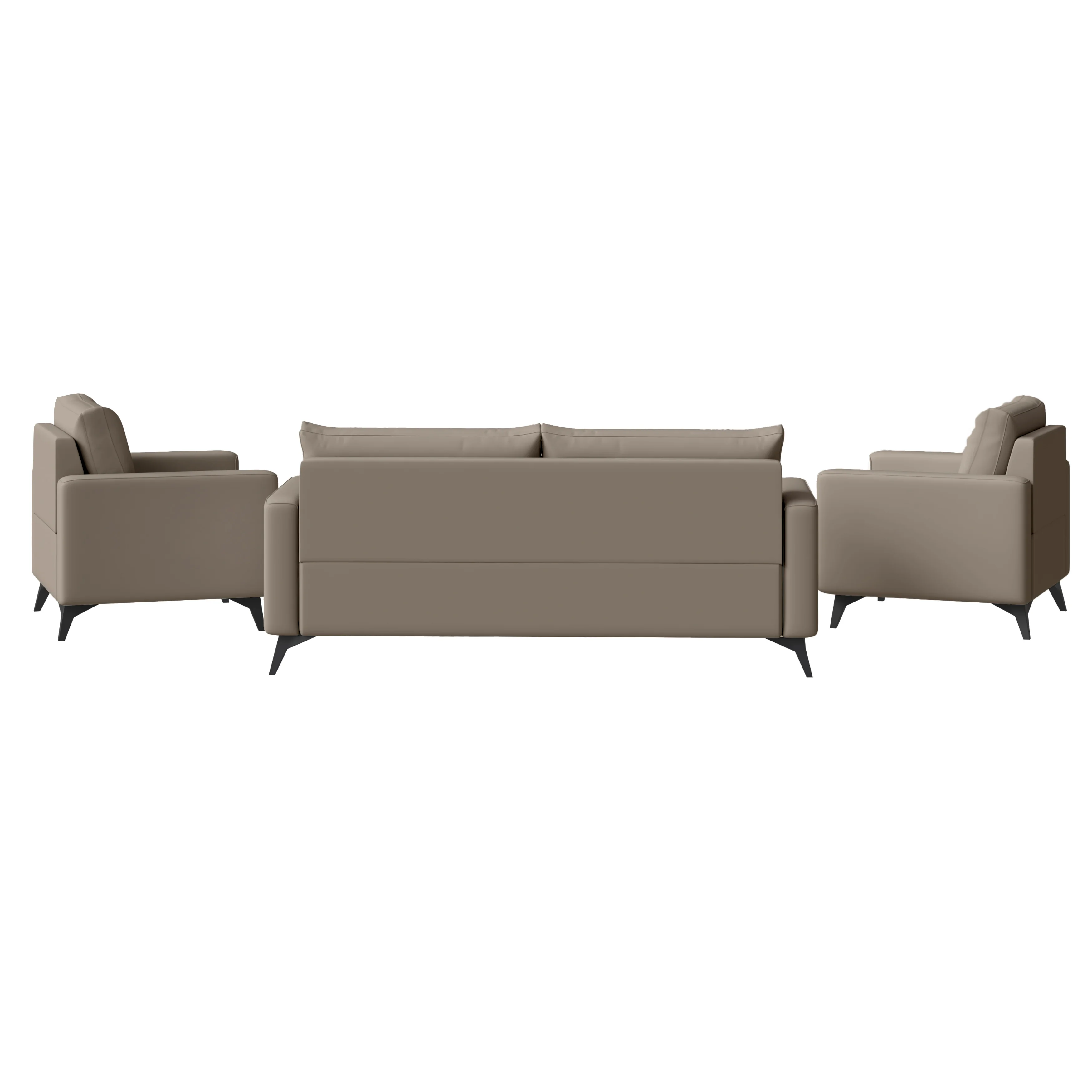 Inno Collection Sofa Set, 2 Single Seaters, and 3 seater In TAupe