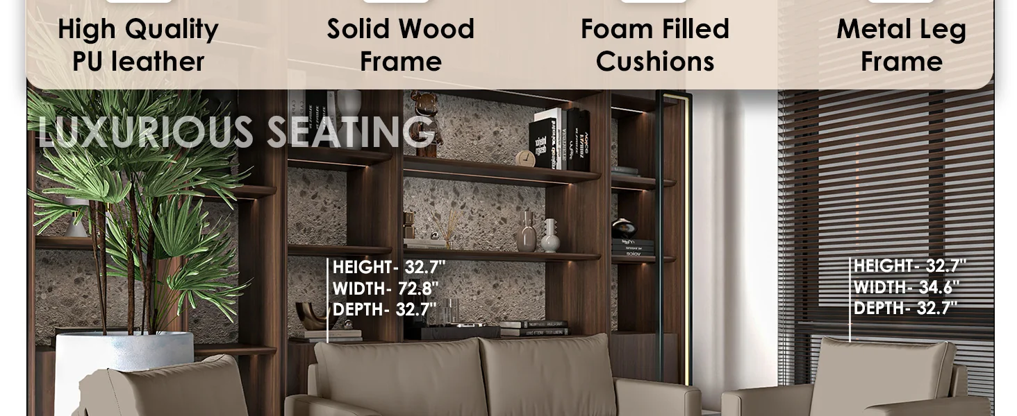 Inno Collection Sofa Set, 2 Single Seaters, and 3 seater In TAupe