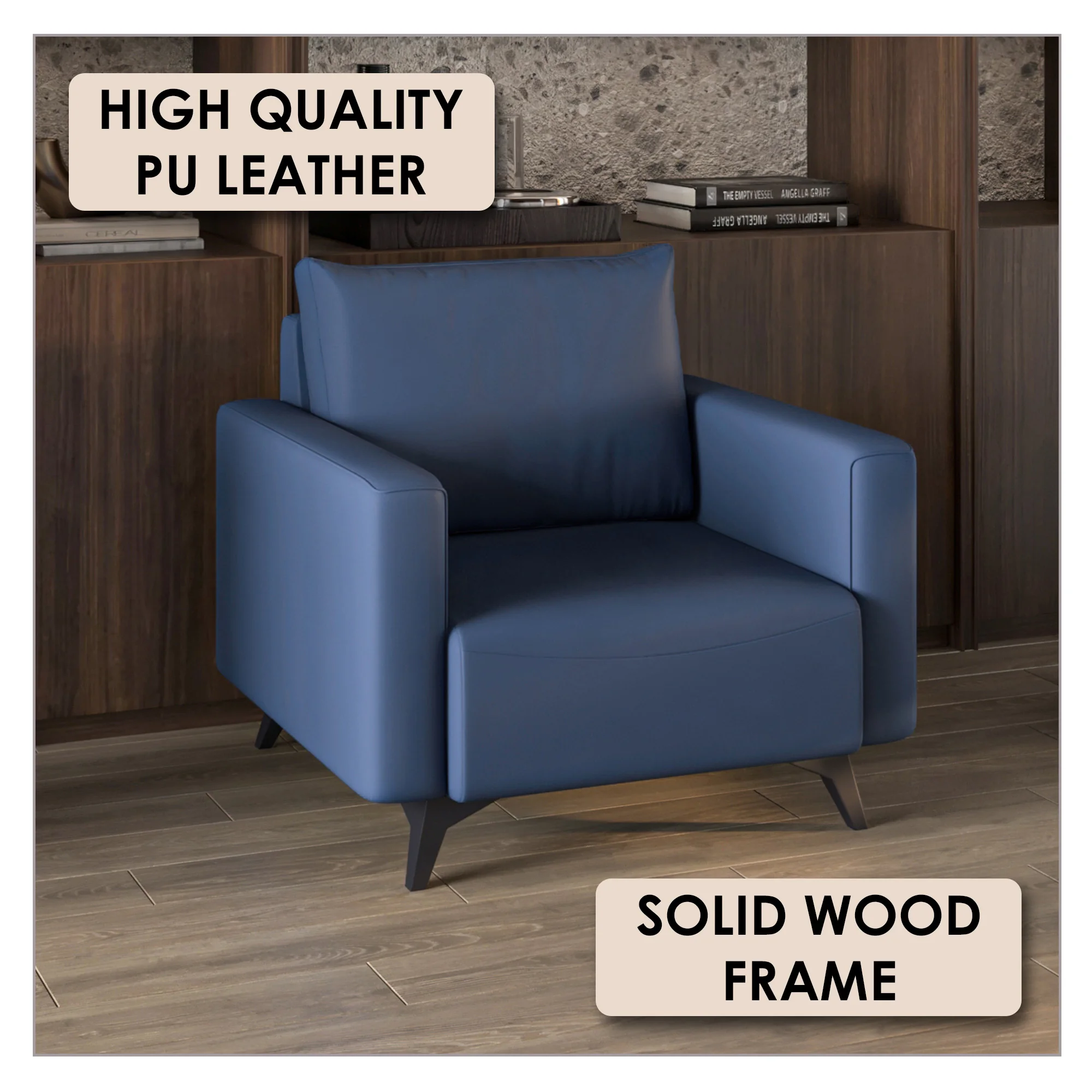 Inno Collection Single Seater Sofa In Dark Blue