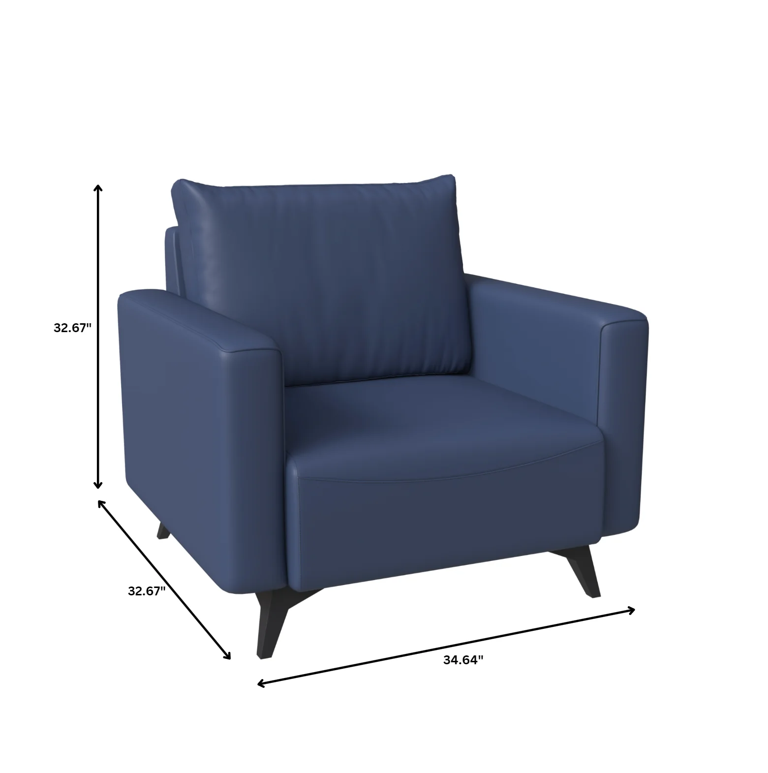 Inno Collection Single Seater Sofa In Dark Blue