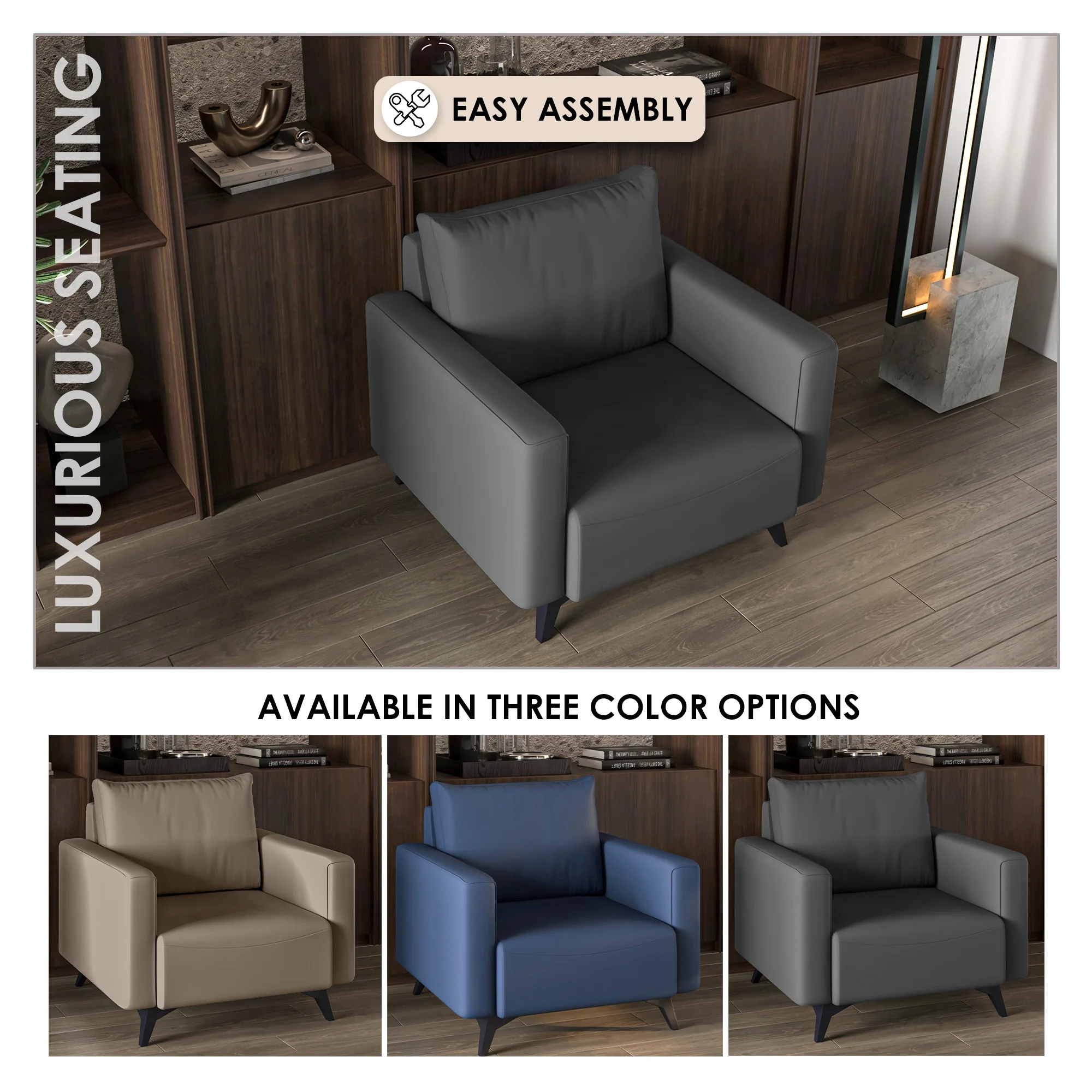 Inno Collection Single Seater Sofa In Grey