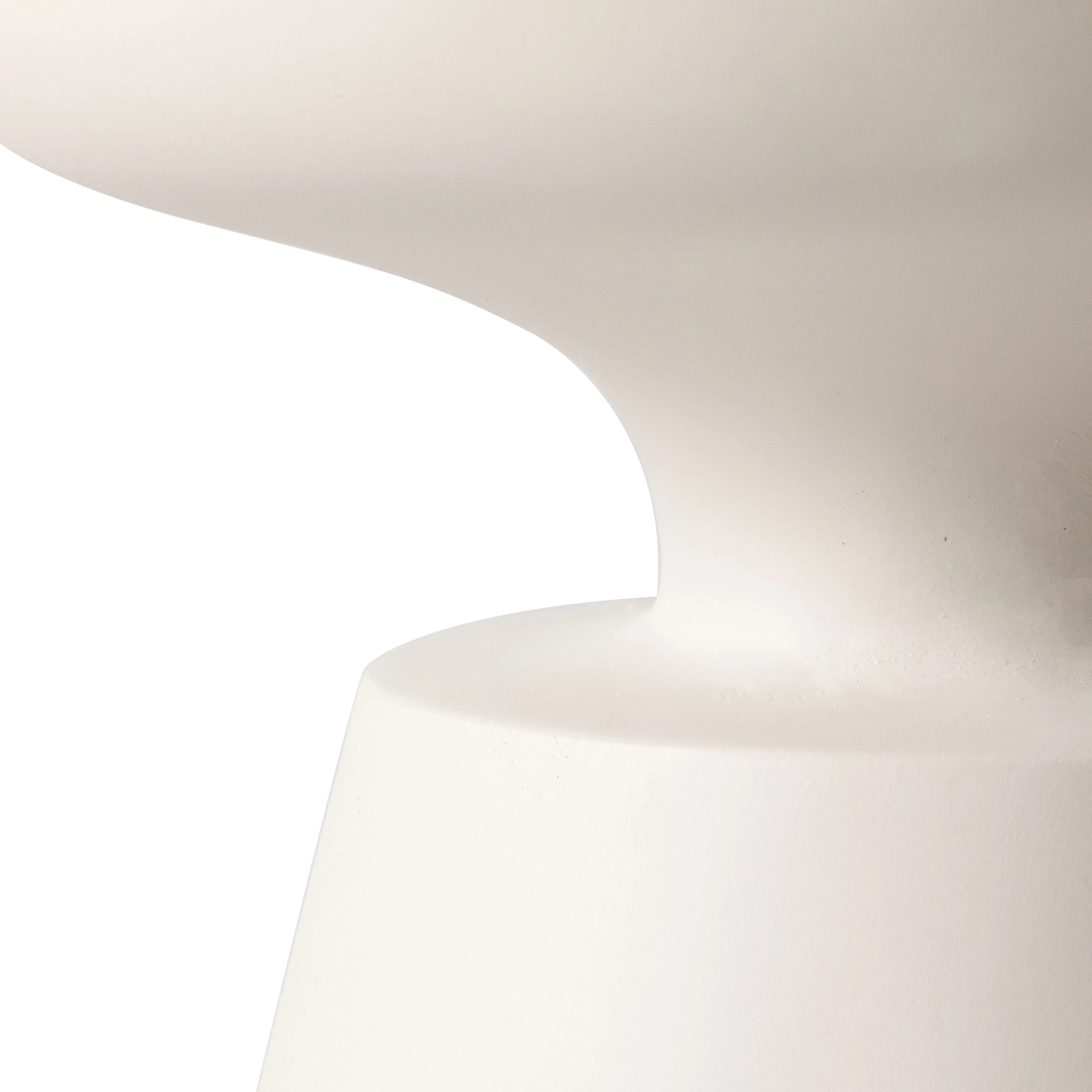 Isle Collection Fiberglass Outdoor Side Table in Cream