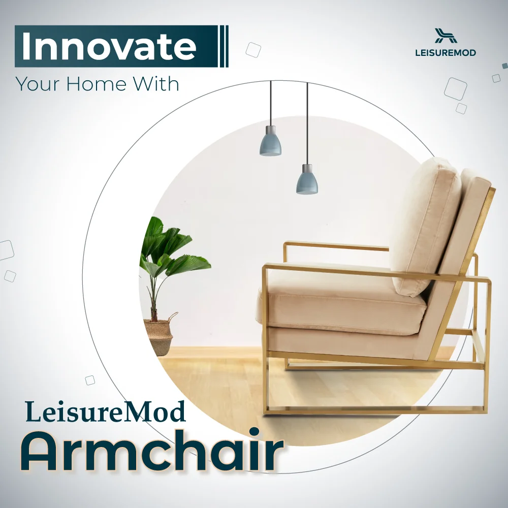 Jefferson Velvet Design Accent Armchair With Gold Brass Finish Frame