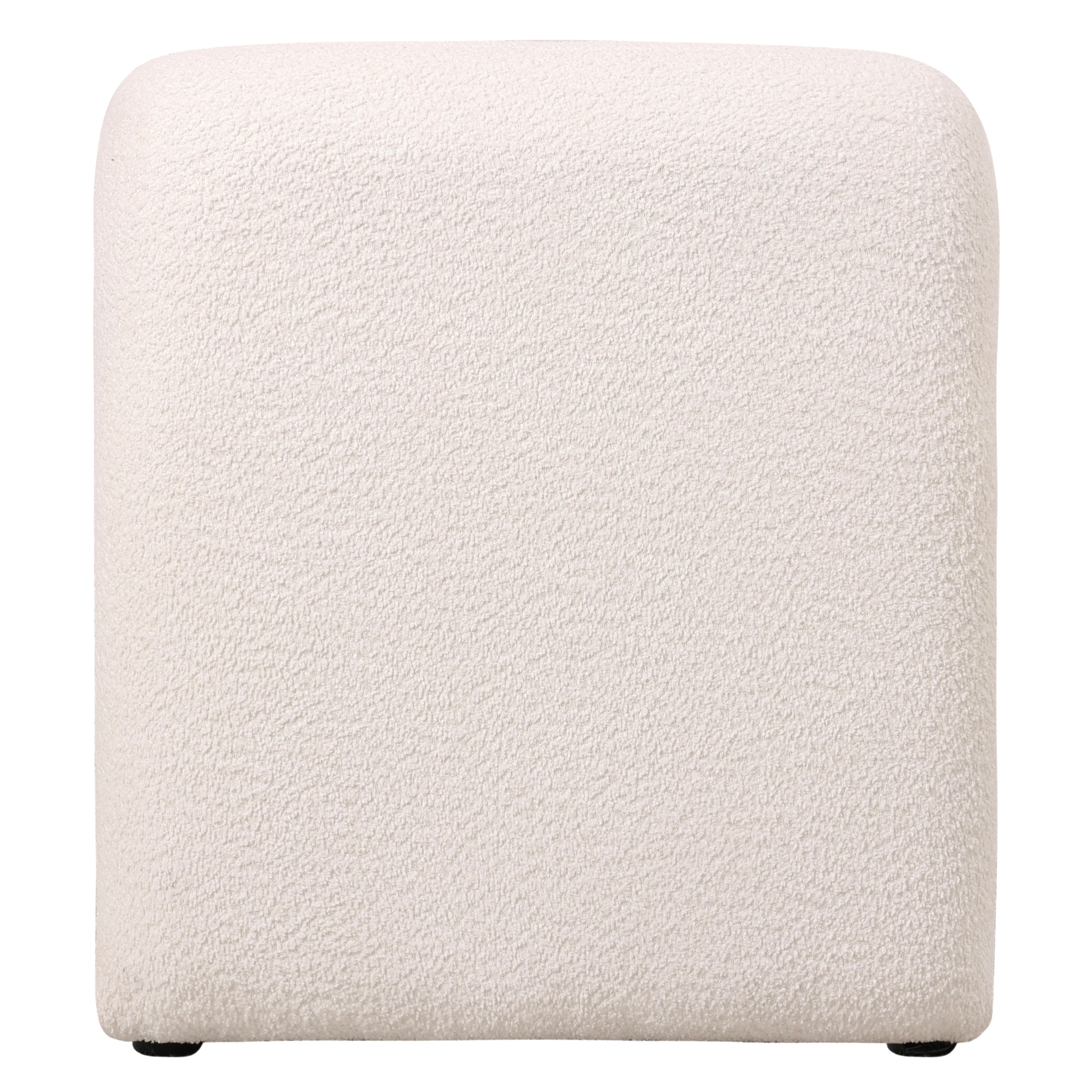 Klyx Collection Modern Accent Chair in White Boucle