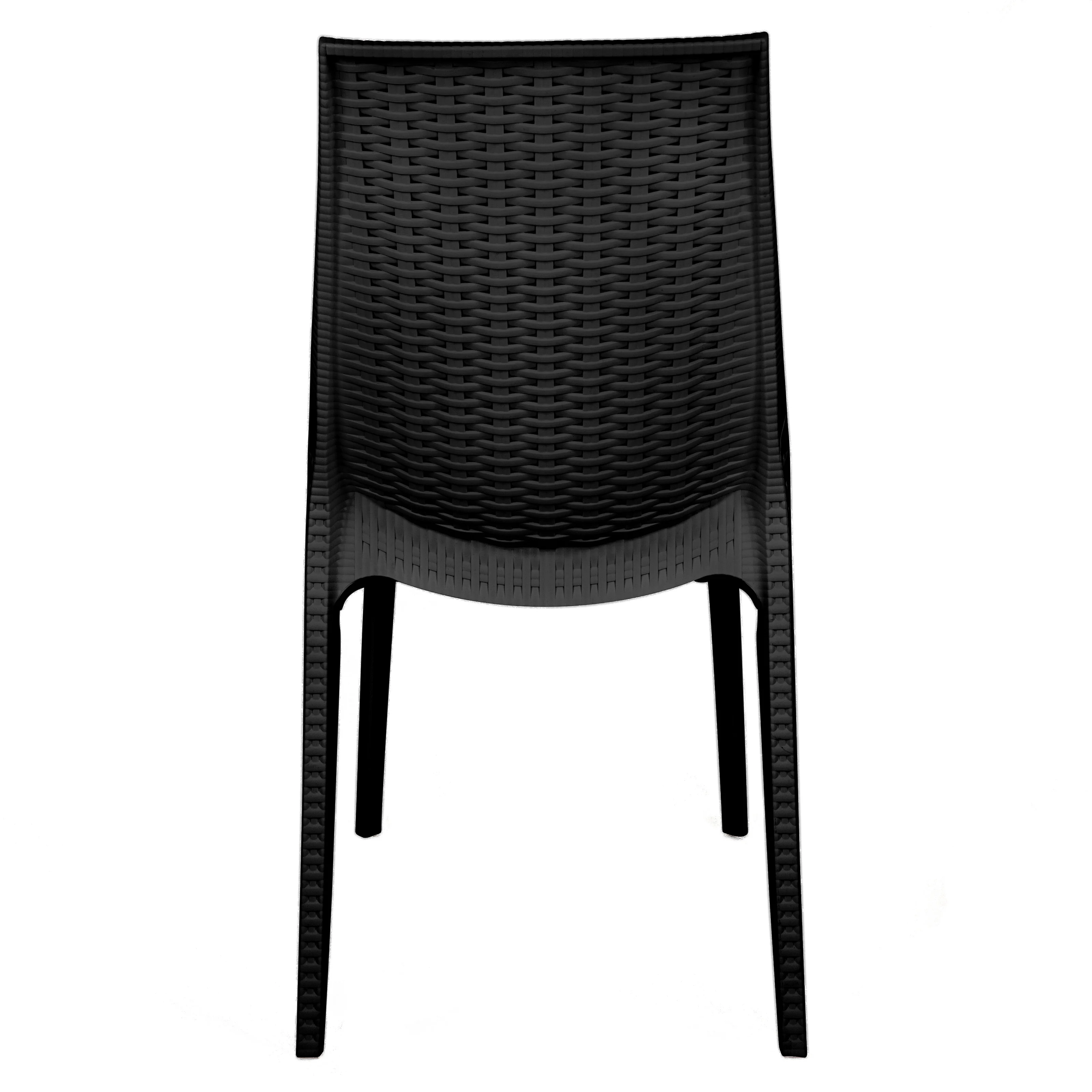 Kent Outdoor Patio Plastic Dining Chair, Set of 4