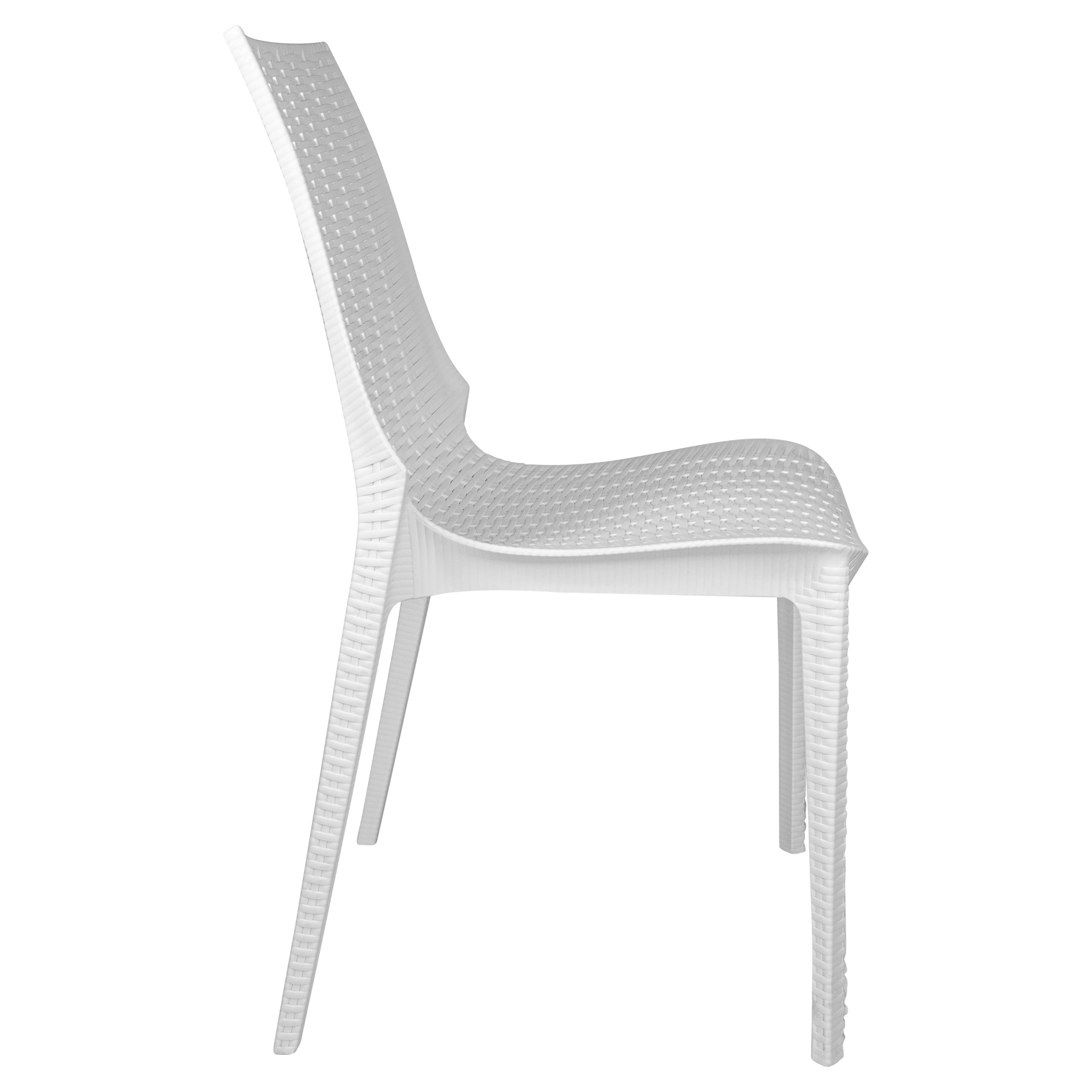 Kent Outdoor Patio Plastic Dining Chair, Set of 4