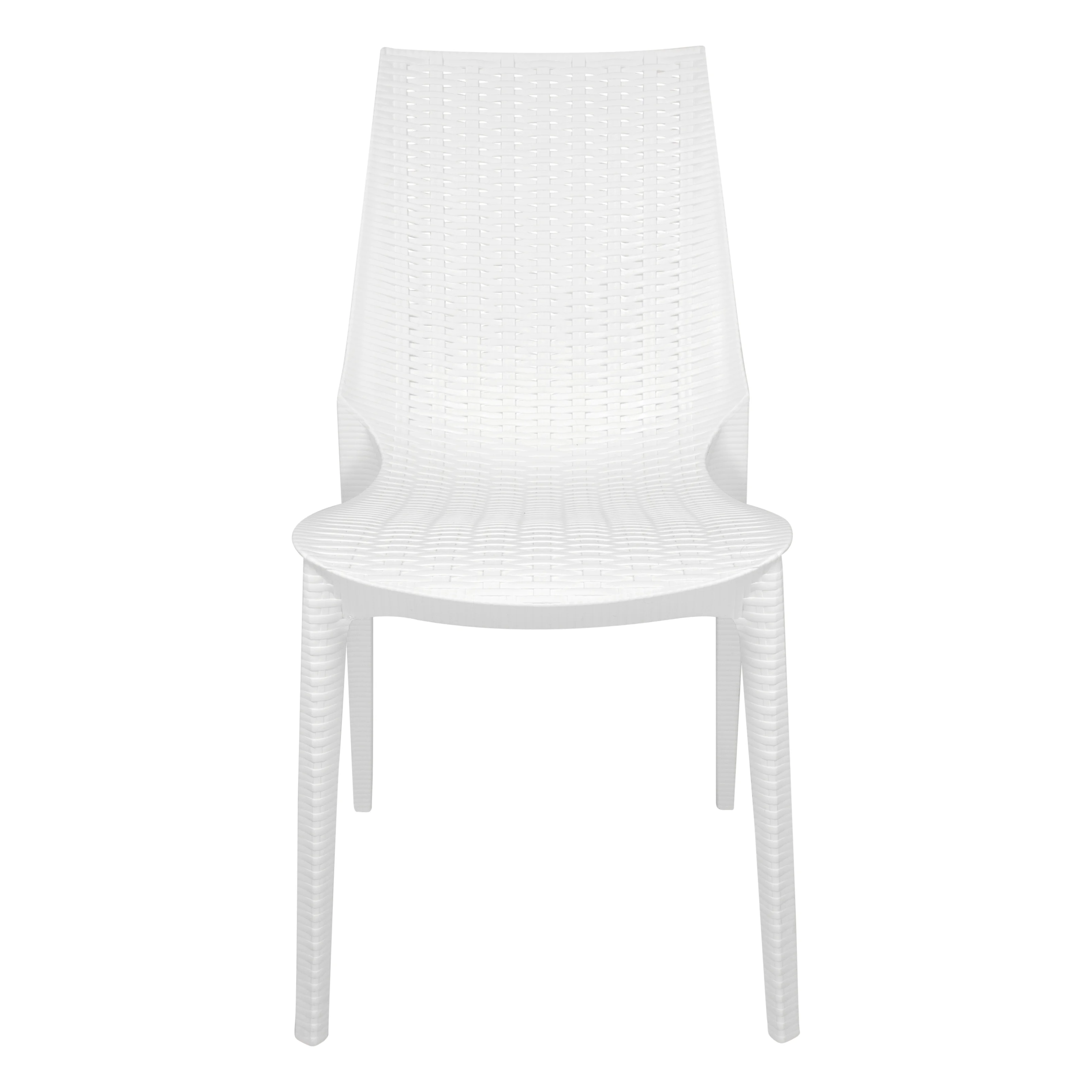 Kent Outdoor Patio Plastic Dining Chair, Set of 4