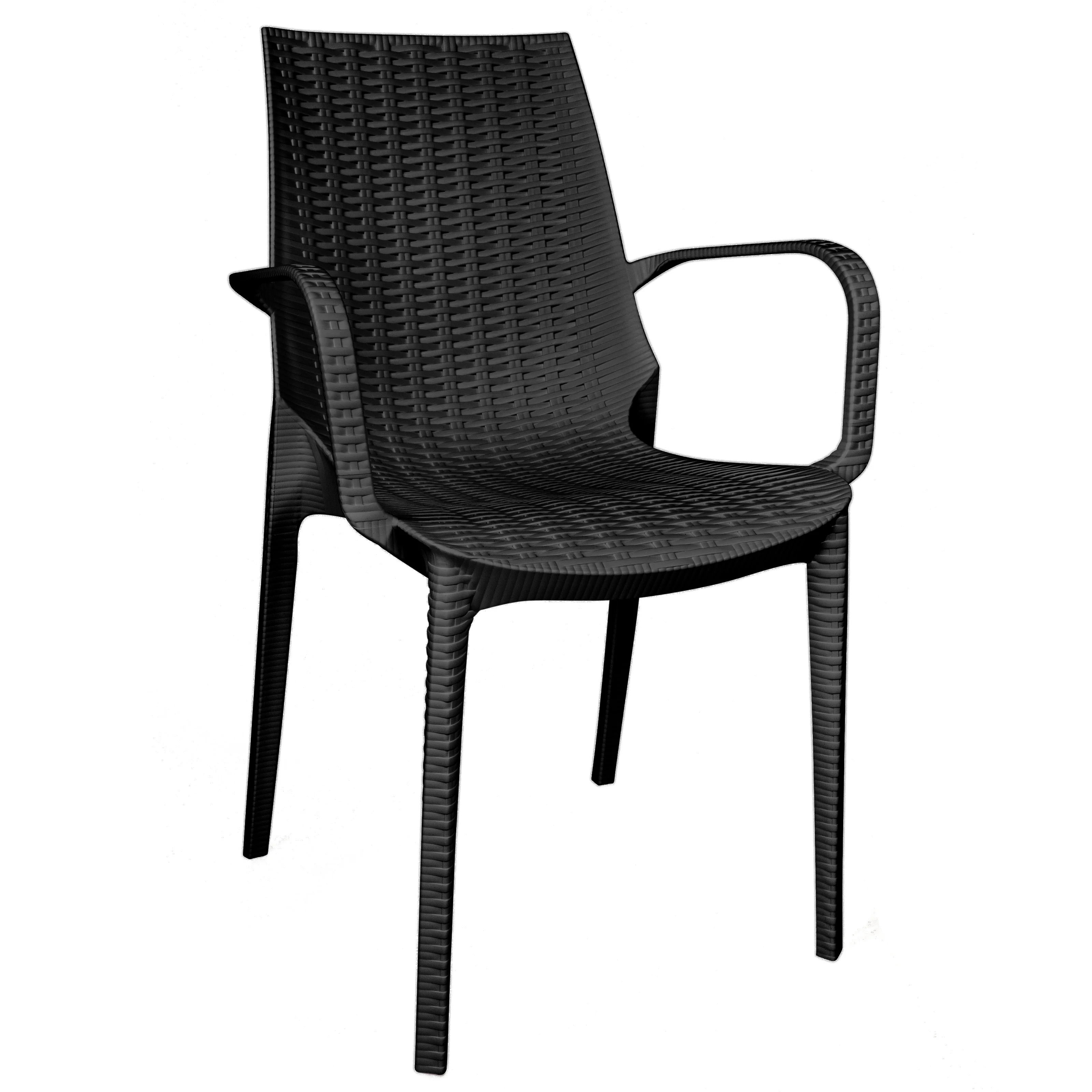 Kent Outdoor Patio Plastic Dining Arm Chair