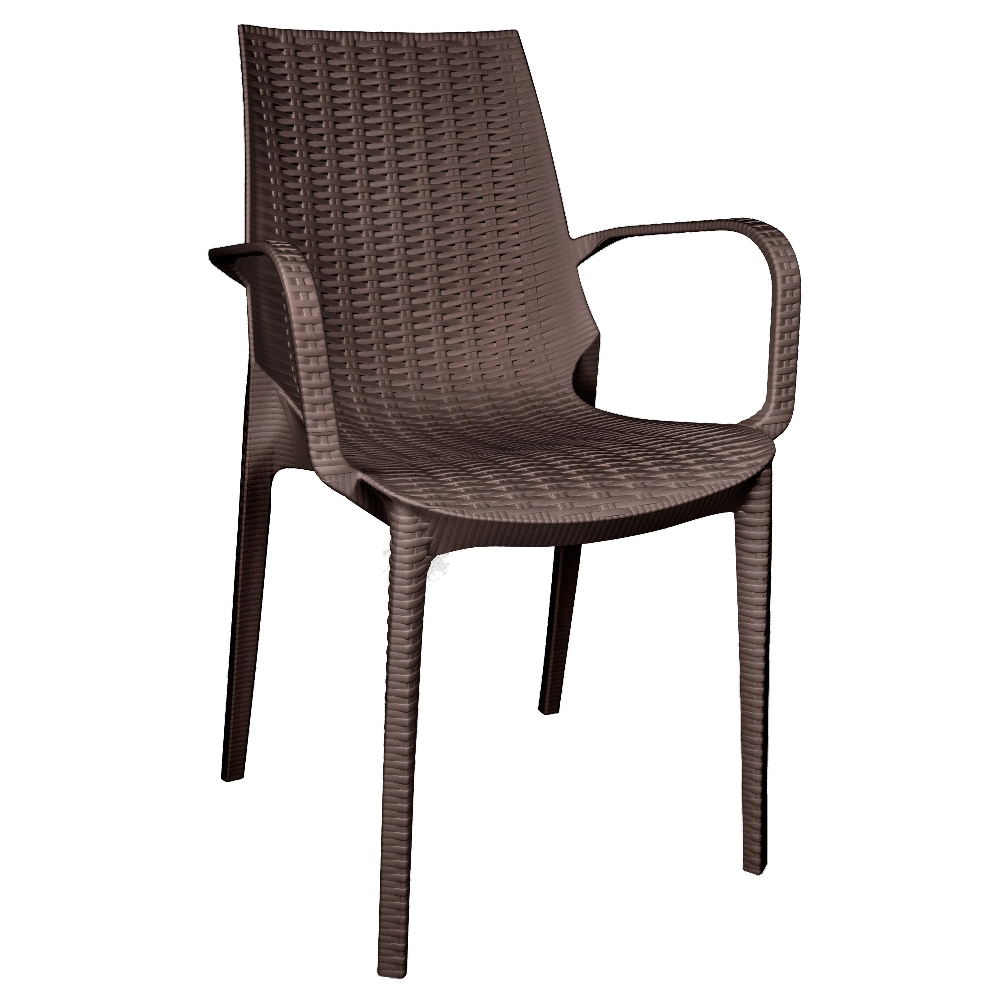 Kent Outdoor Patio Plastic Dining Arm Chair