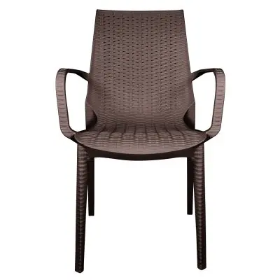 Kent Outdoor Patio Plastic Dining Arm Chair