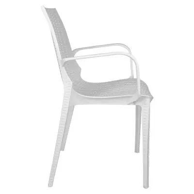 Kent Outdoor Patio Plastic Dining Arm Chair, Set of 4