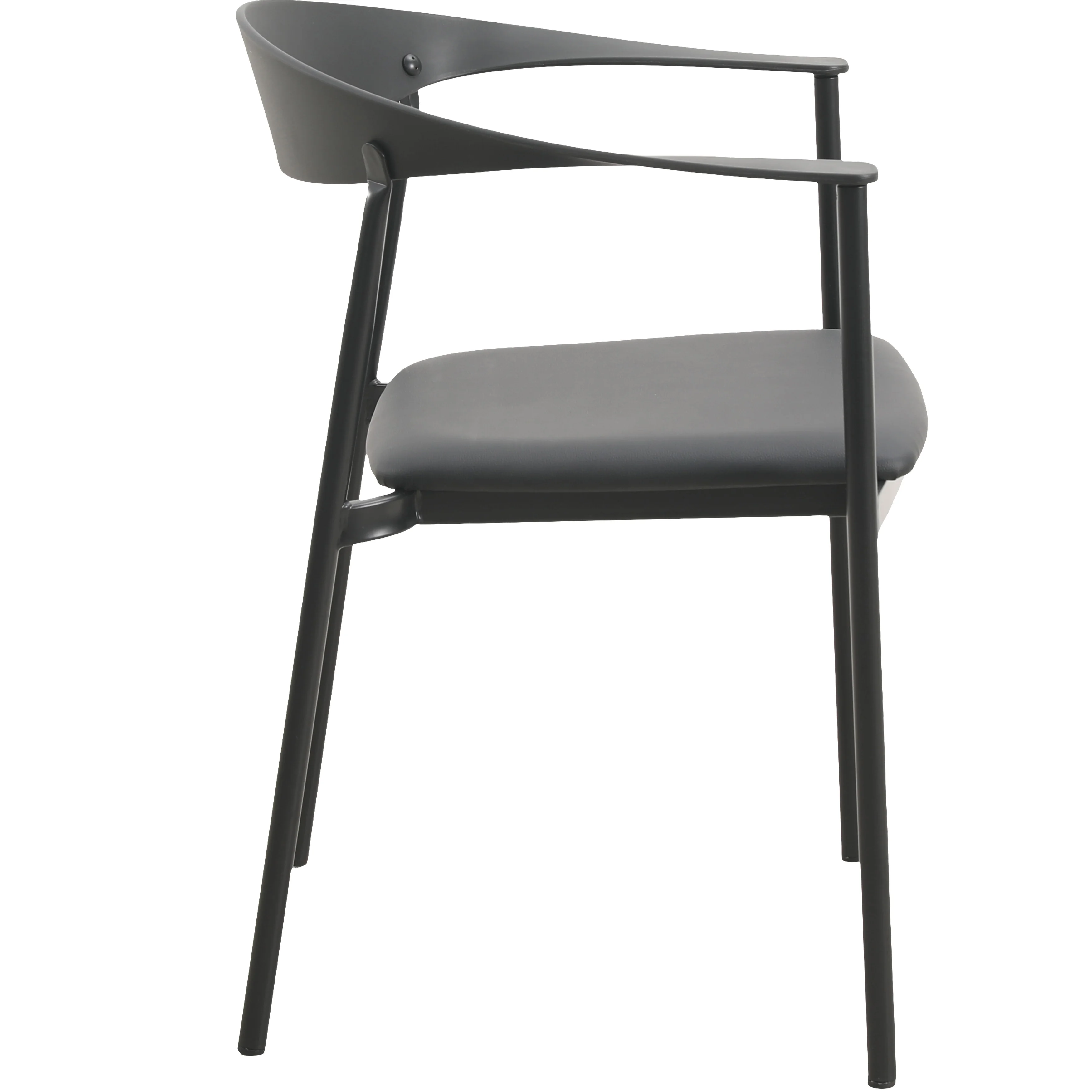 Kora Collection Modern Dining Chair in Black - Set of 2