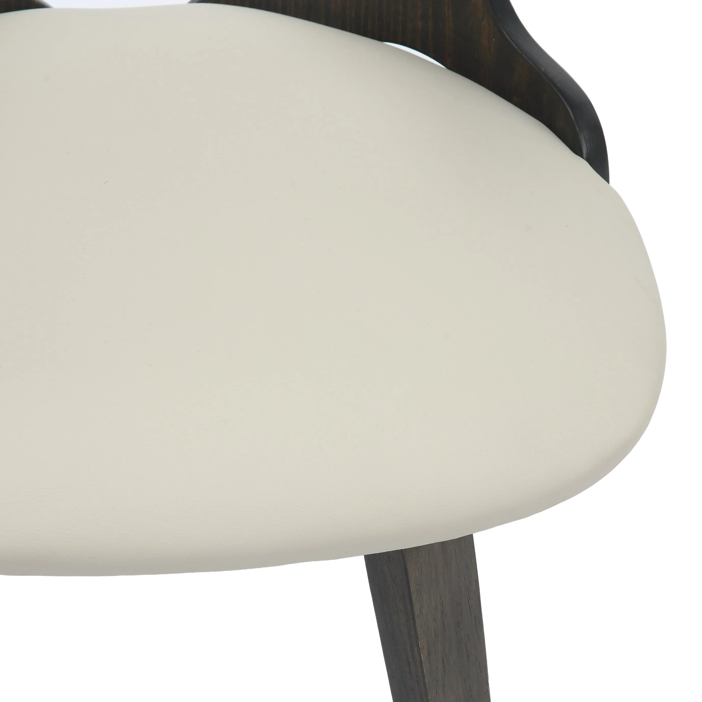 Modern Wooden Dining Chair, Dark Walnut Frame in Taupe, Klyne Collection By LeisrueMod