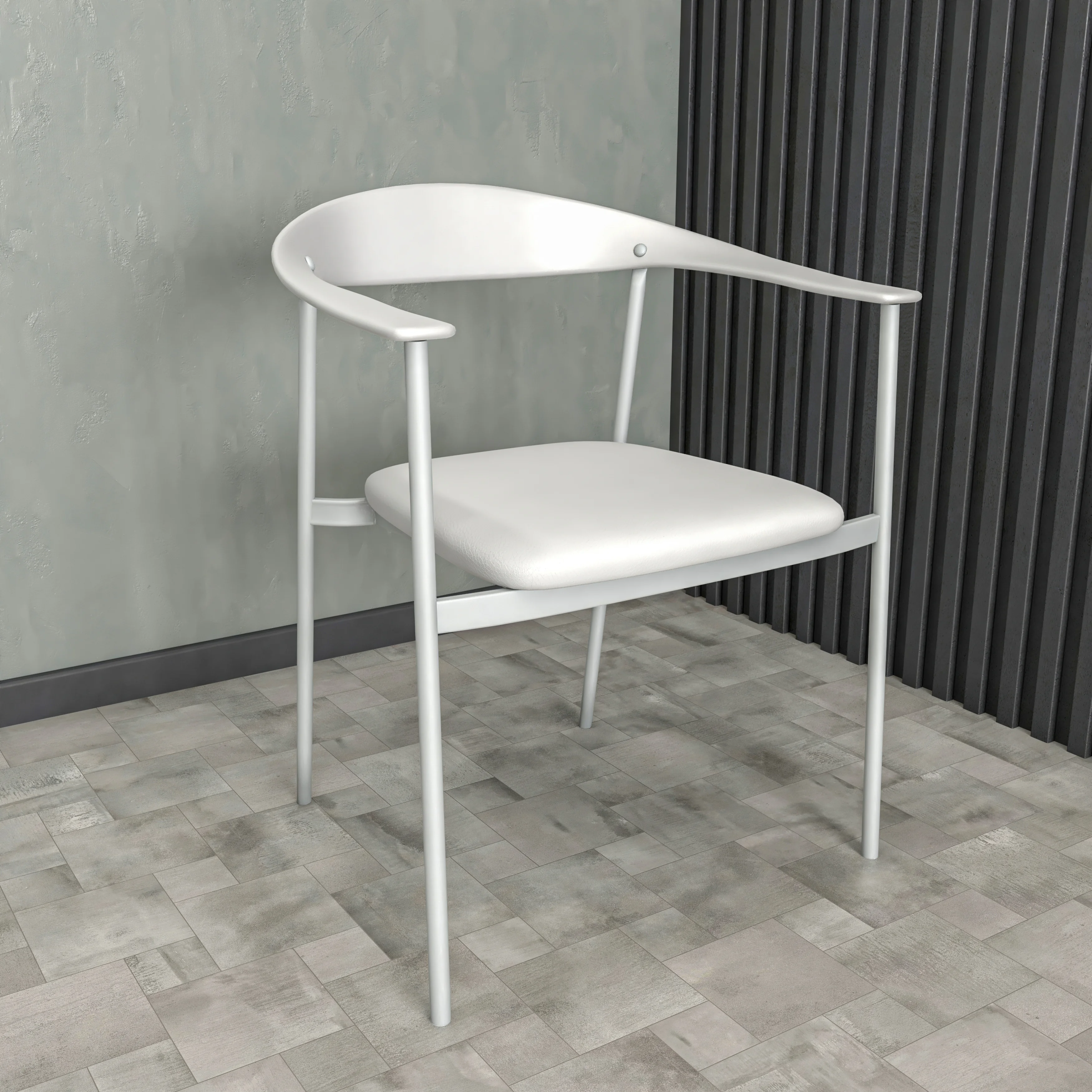 Kora Collection Modern Dining Chair in White