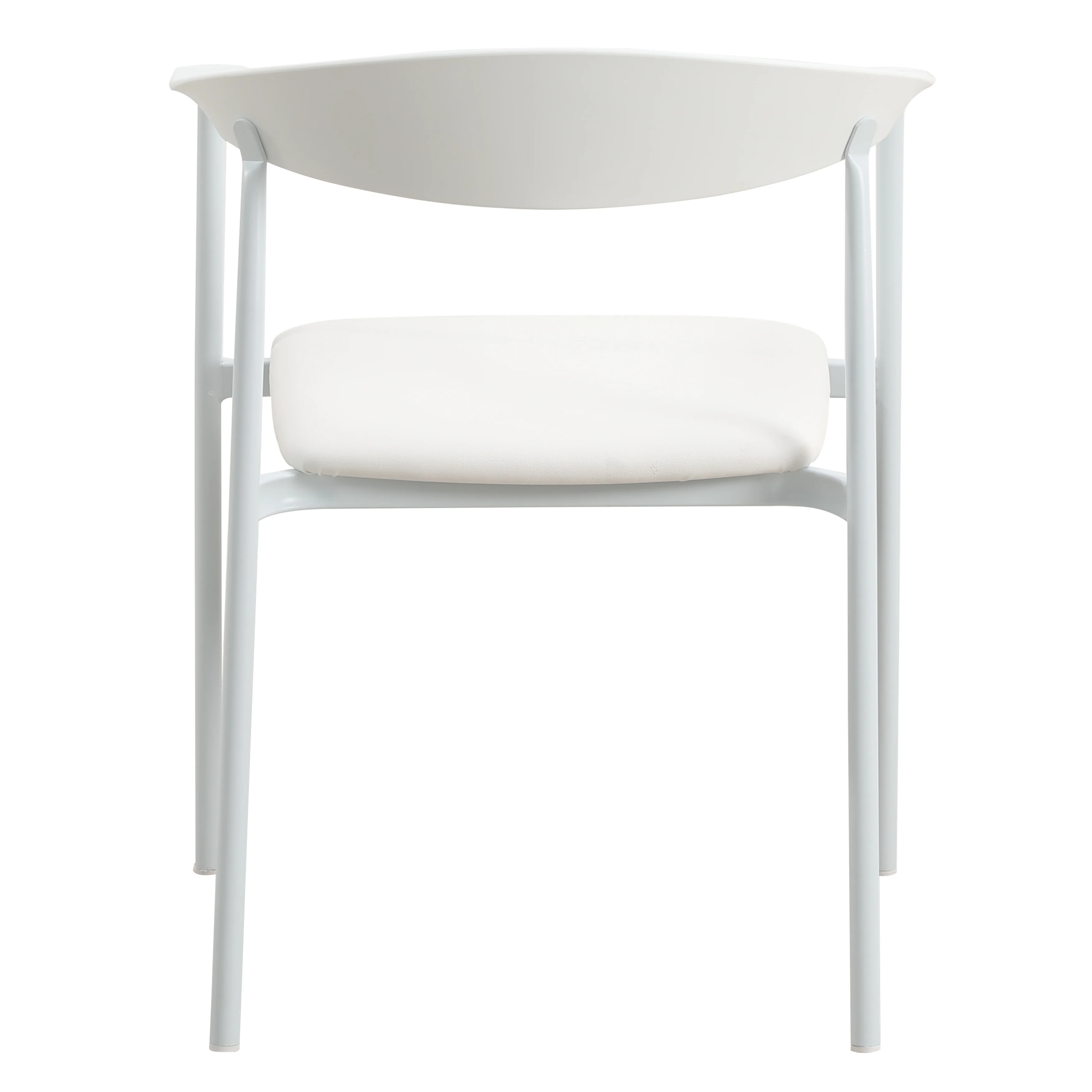 Kora Collection Modern Dining Chair in White - Set of 4