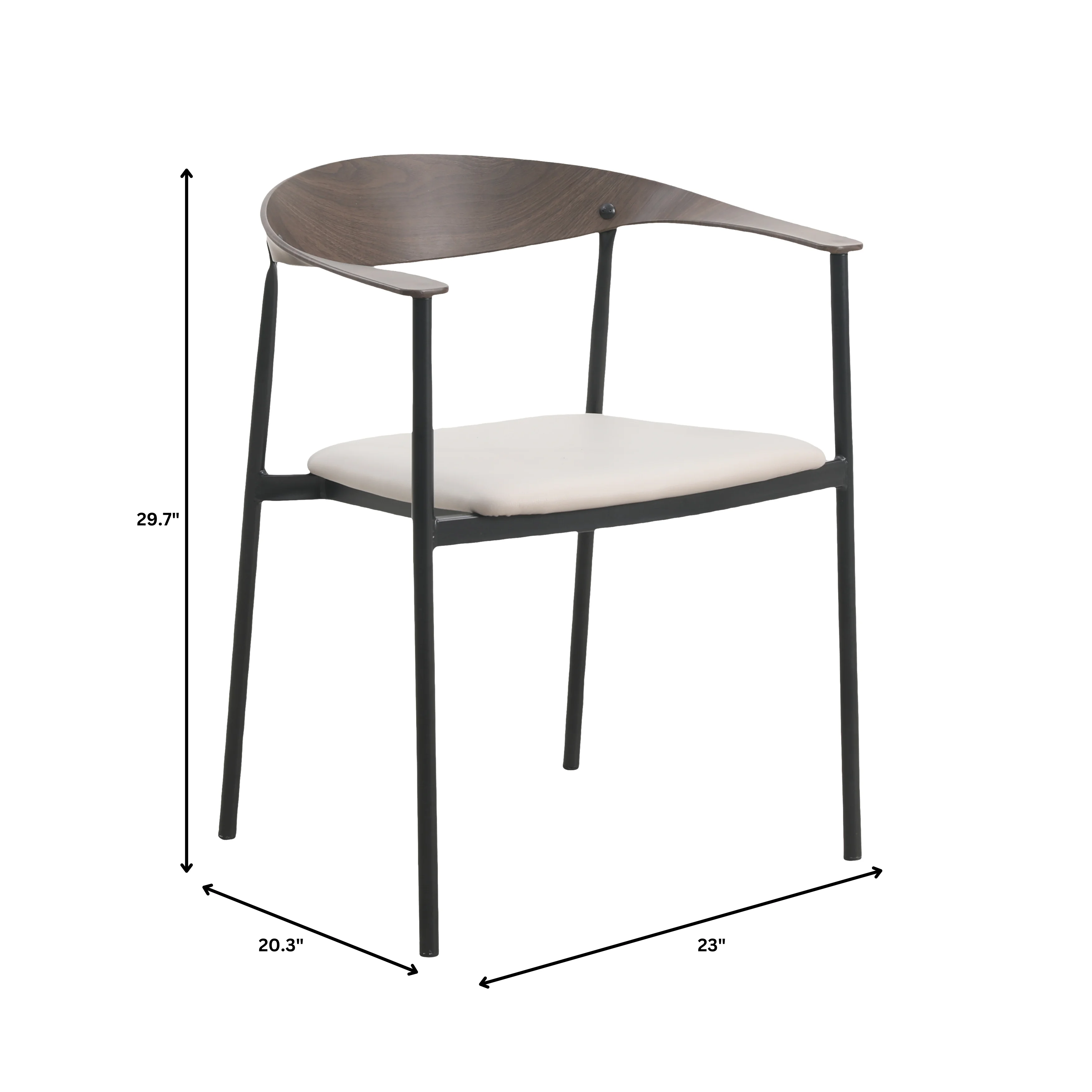 Kora Collection Modern Dining Chair in Toupe - Set of 4