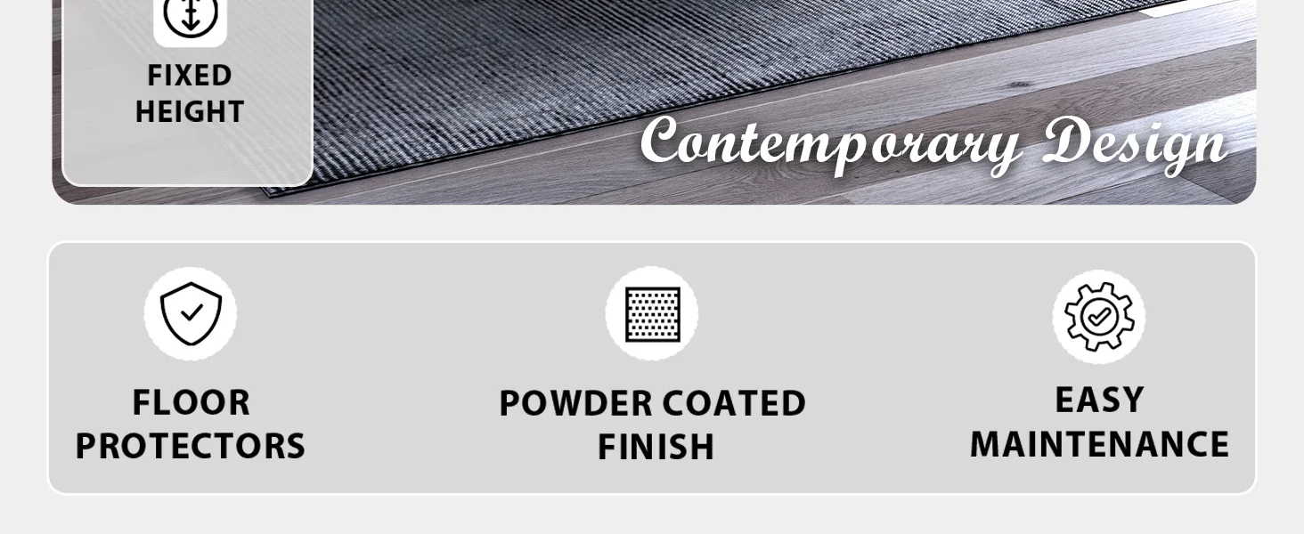 Kova Series Dining Table, Clear Base with 71" Black Glass Top