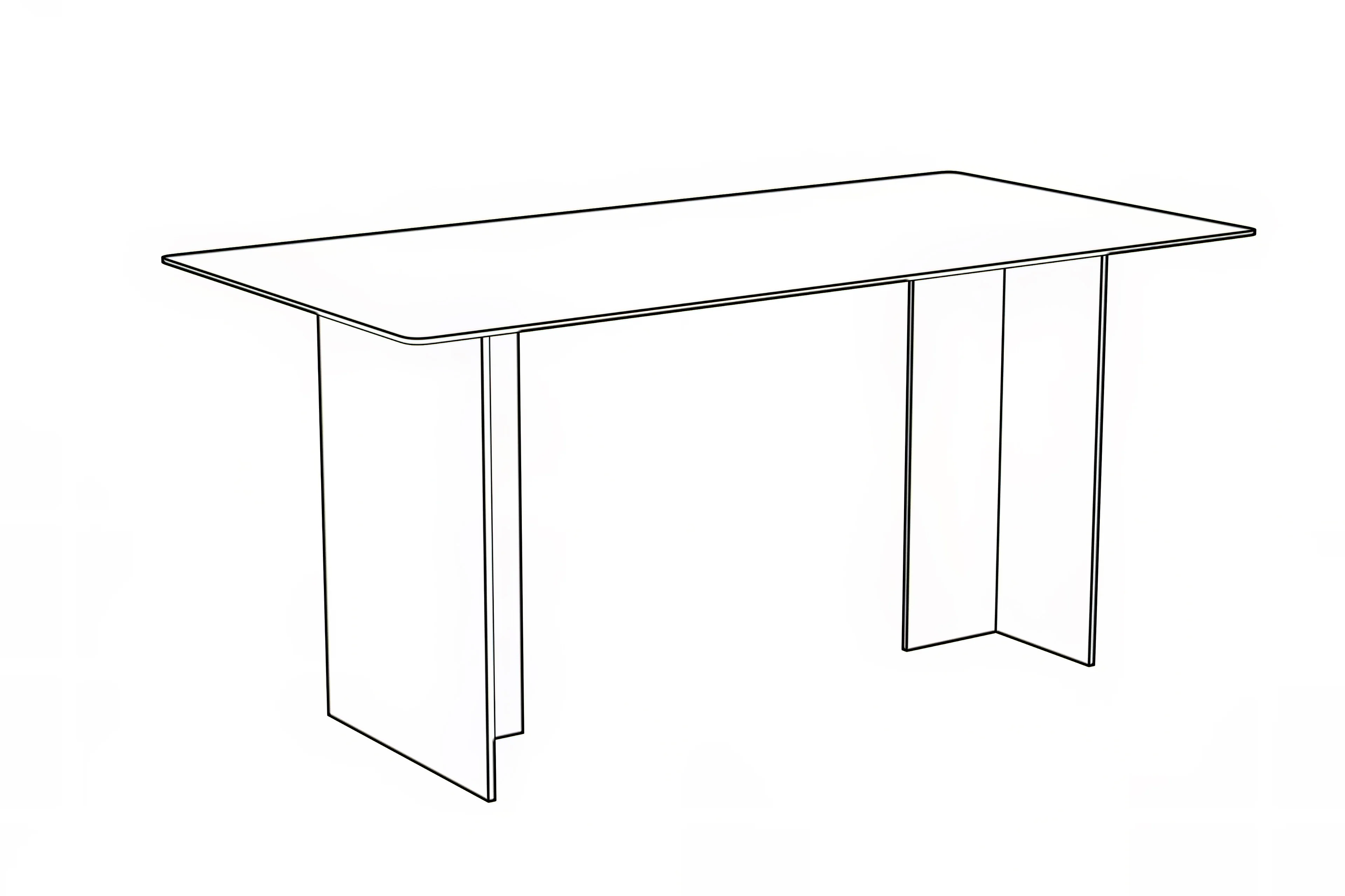 Kova Series Dining Table, Clear Base with 71" White Sintered Stone Top