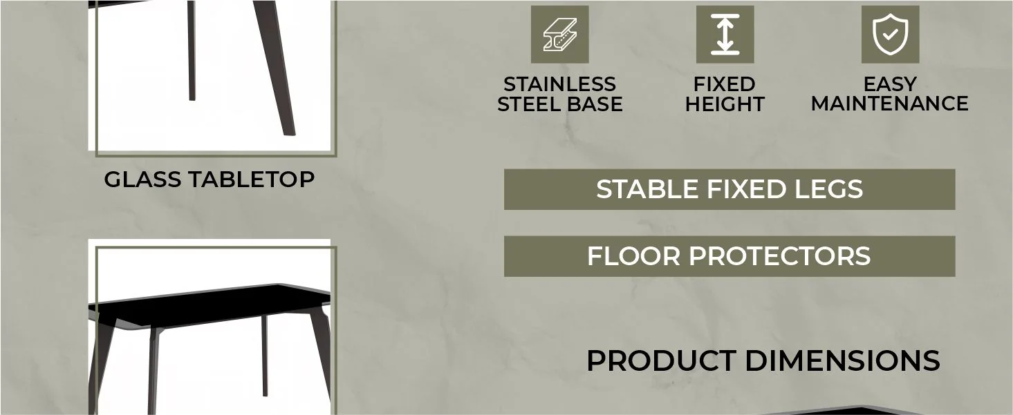 Krevor Series Modern Dining Table Silver Base, With 55 Clear Glass Top